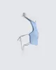 Vitellia Blue Pinstripe Halter Top sold by Finesse