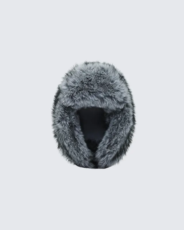 Liza Grey Faux Fur Trapper Hat sold by Finesse