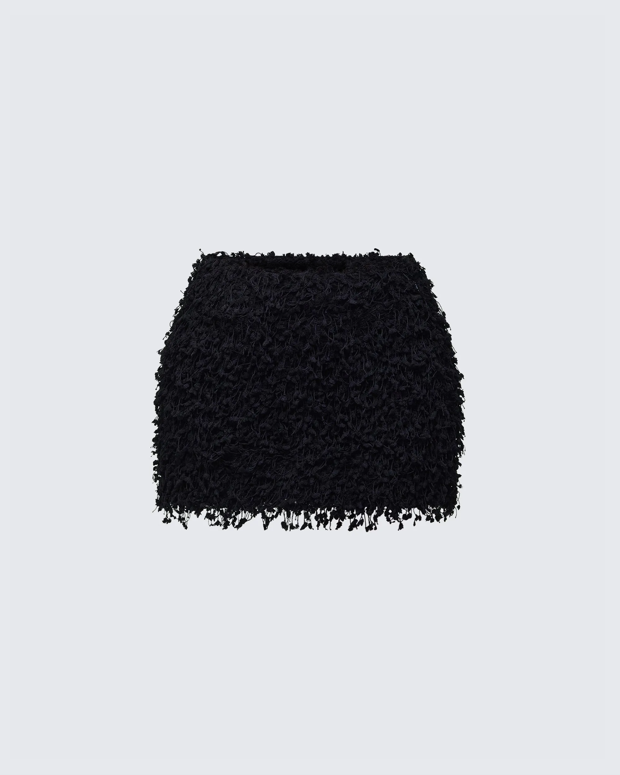 Morgan Black Knit Mini Skirt sold by Finesse