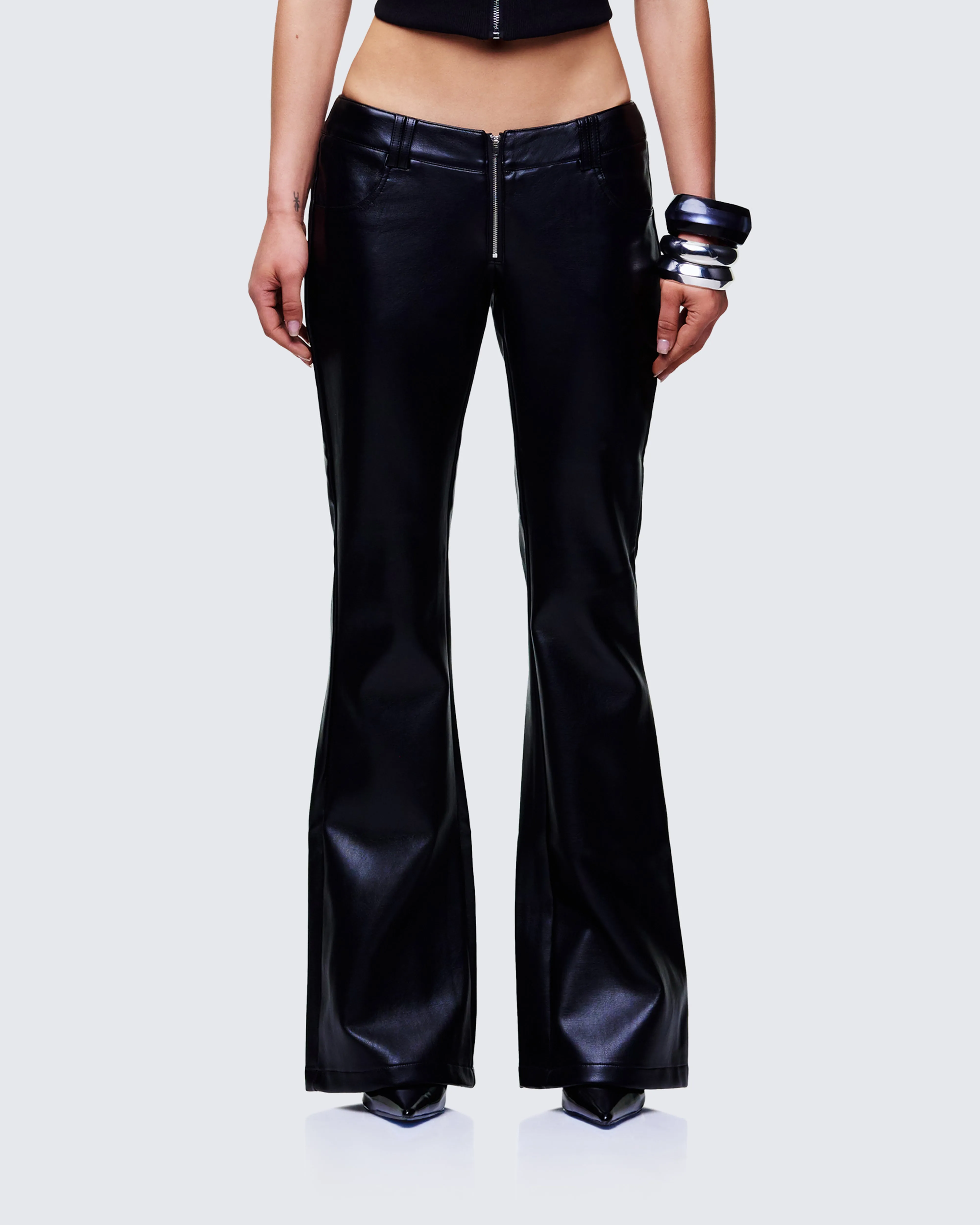 Salma Black Faux Lace Back Pants sold by Finesse product image thumbnail 2