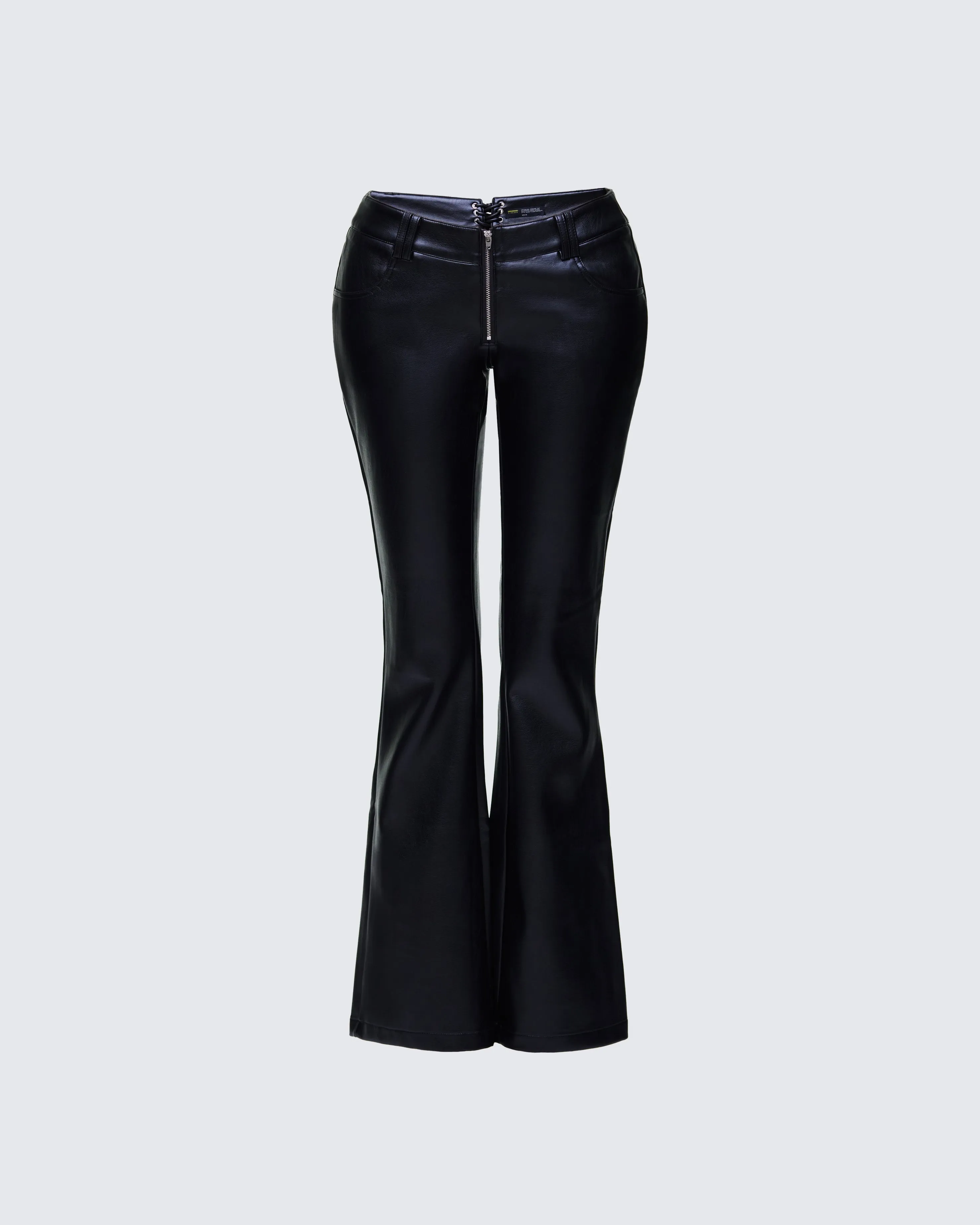 Salma Black Faux Lace Back Pants sold by Finesse