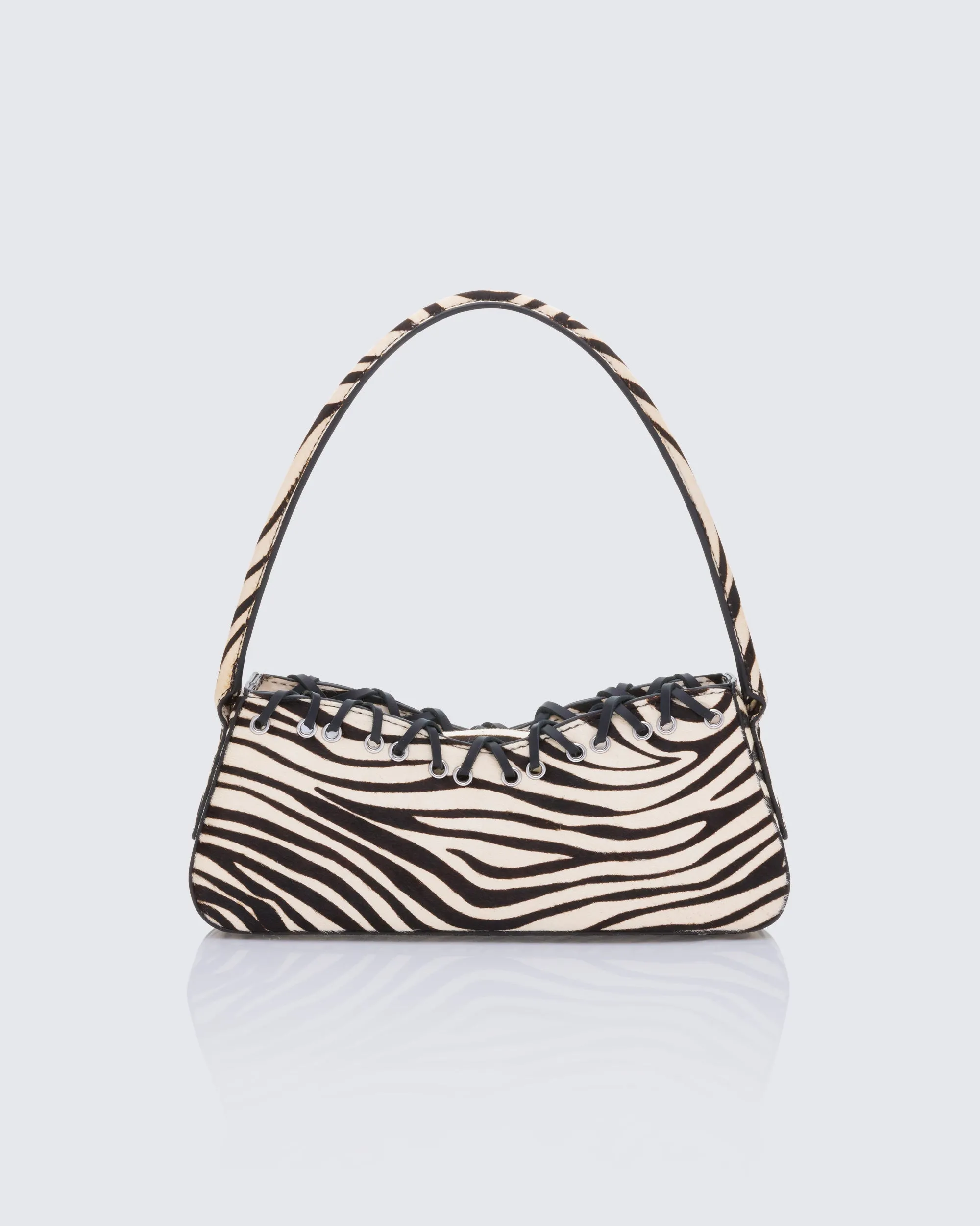 Icon Real Leather Zebra Whipstitch 90's Shoulder Bag sold by Finesse product image thumbnail 2