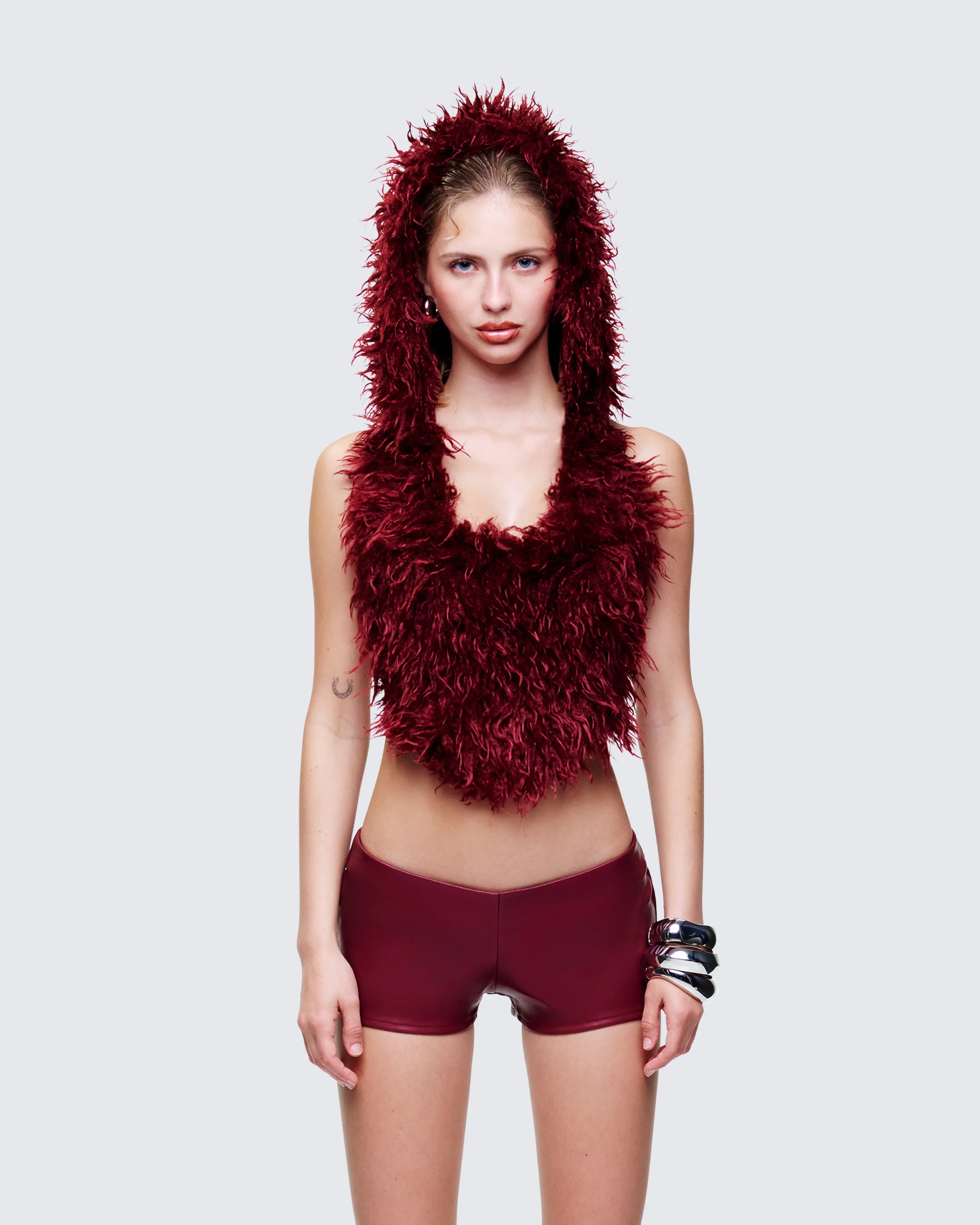 Tamara Plum Backless Hood Top sold by Finesse product image thumbnail 2