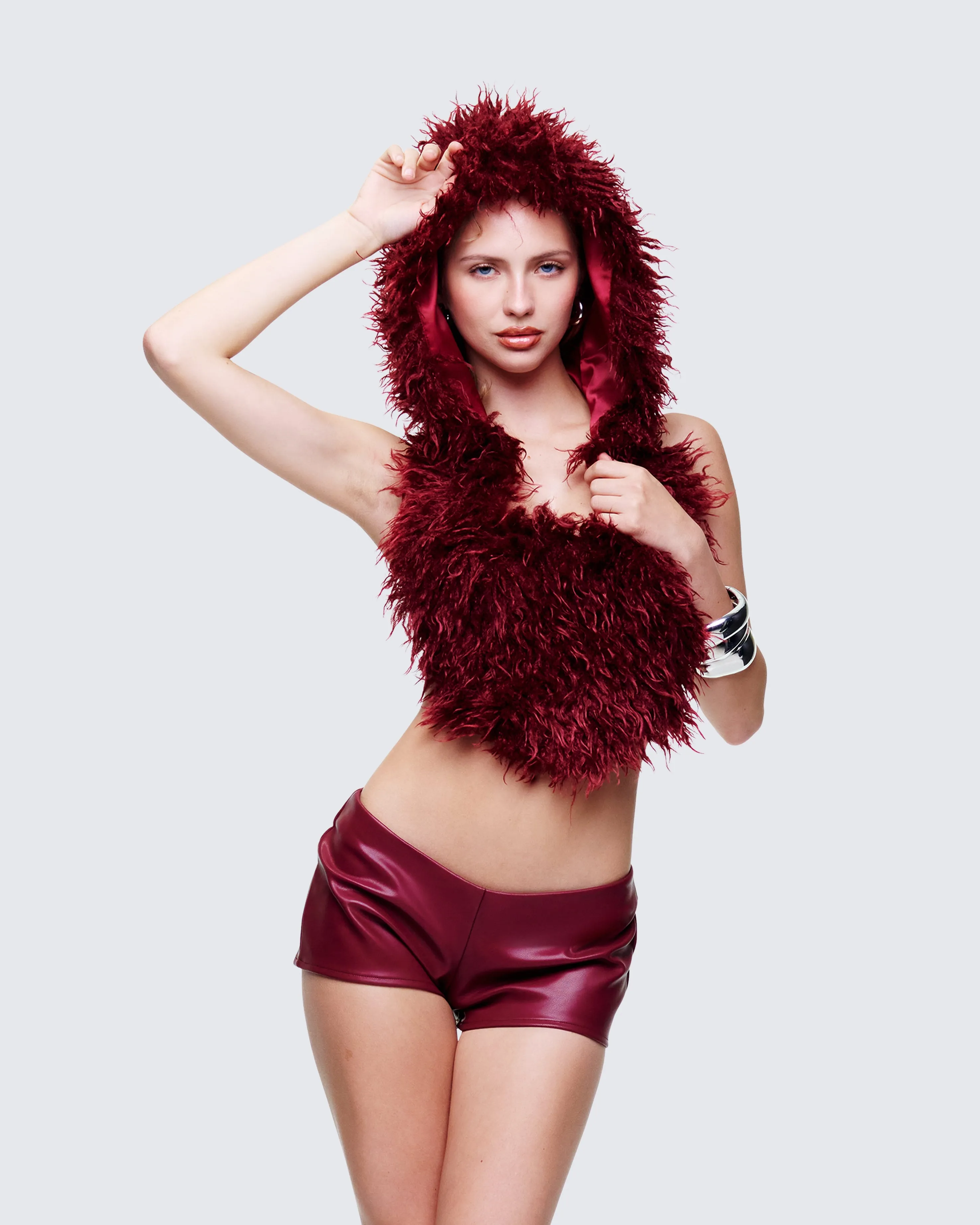 Tamara Plum Backless Hood Top sold by Finesse product image thumbnail 3