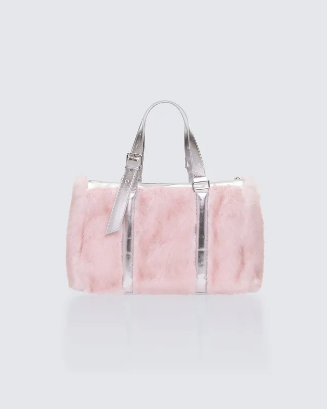Kimora Pink Y2K Fur Holdall sold by Finesse