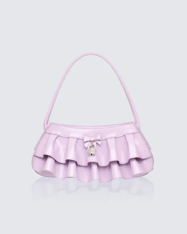 Ardith Lilac Pleated Skirt Baguette made by Finesse