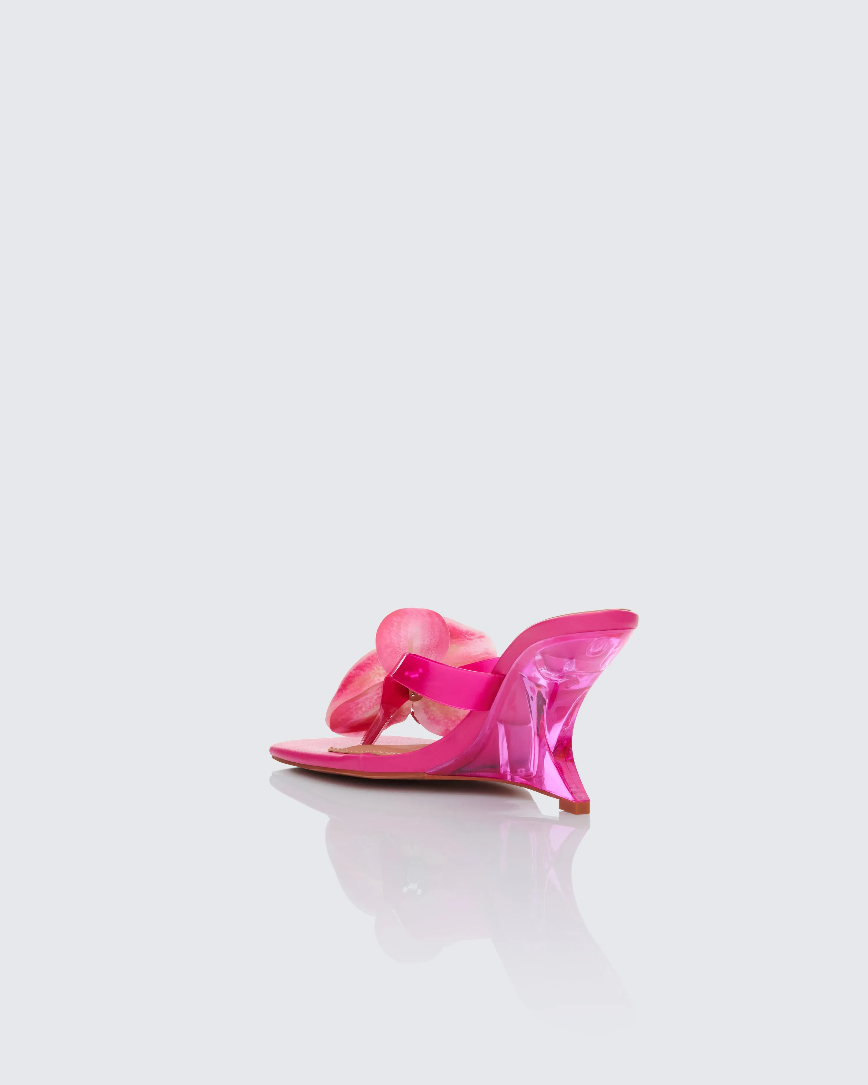 Abigail Pink Perspex Wedge Sandal sold by Finesse product image thumbnail 3