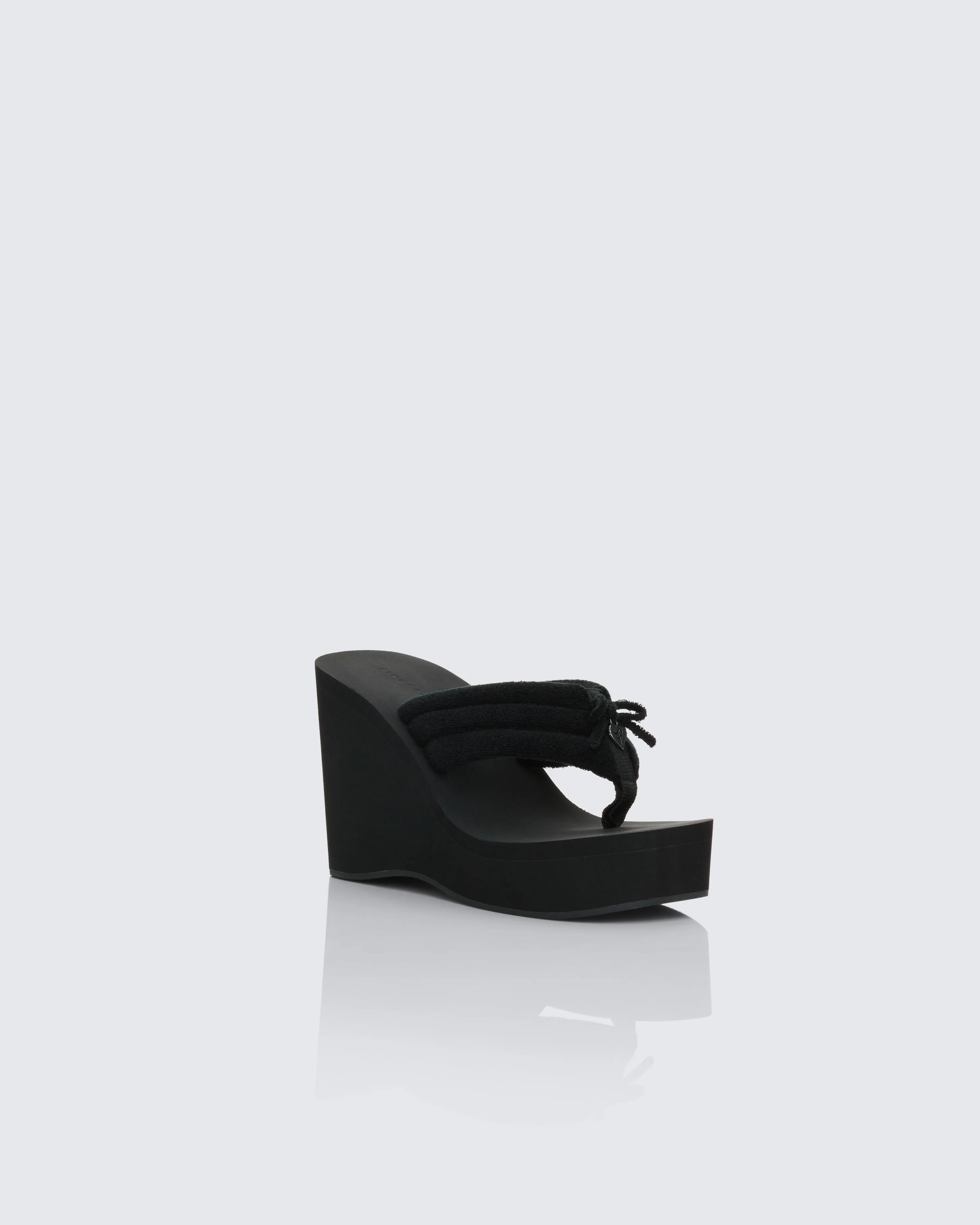 Deema Black Superstacked Wedge Flip Flop sold by Finesse product image thumbnail 2