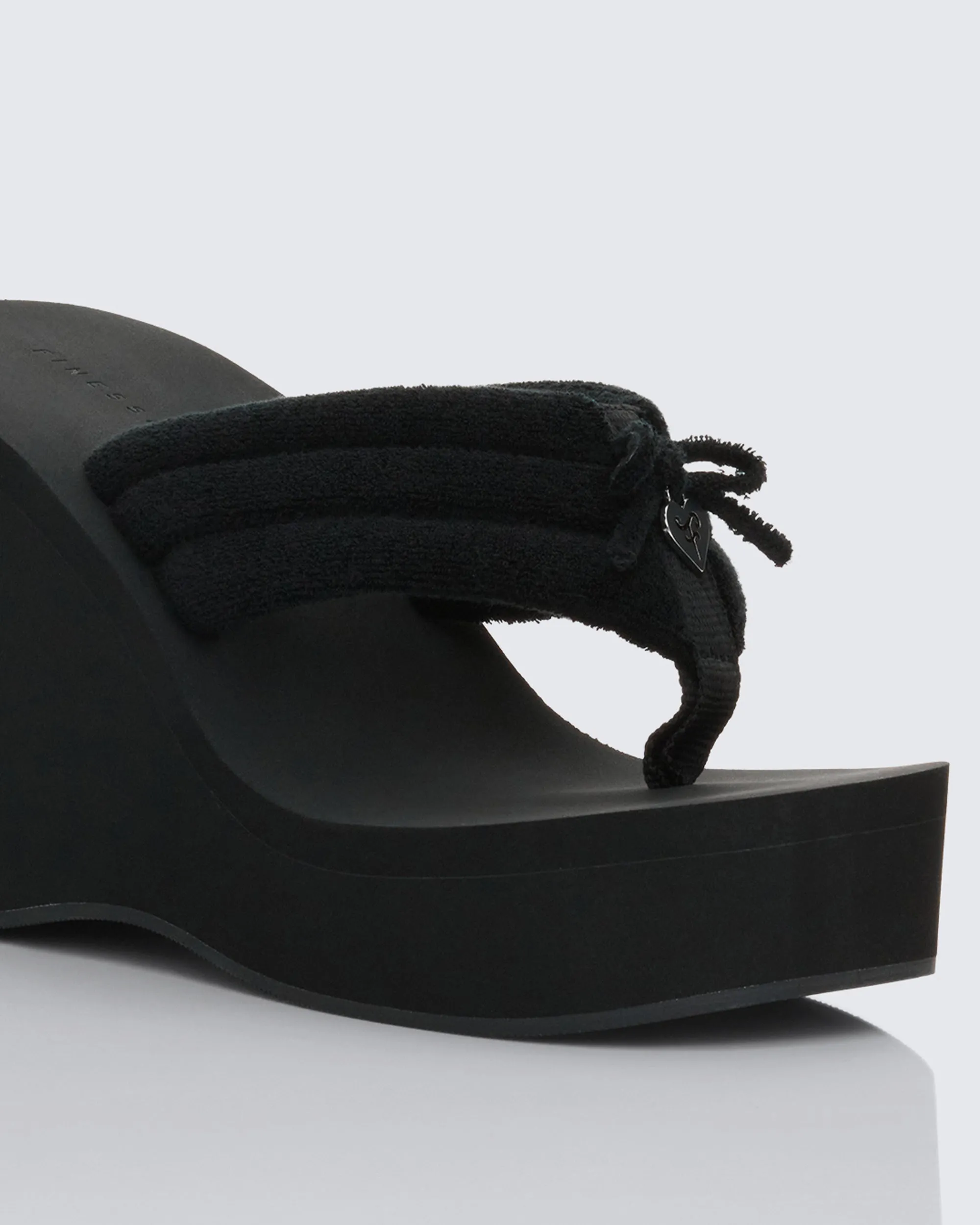 Deema Black Superstacked Wedge Flip Flop sold by Finesse product image thumbnail 4