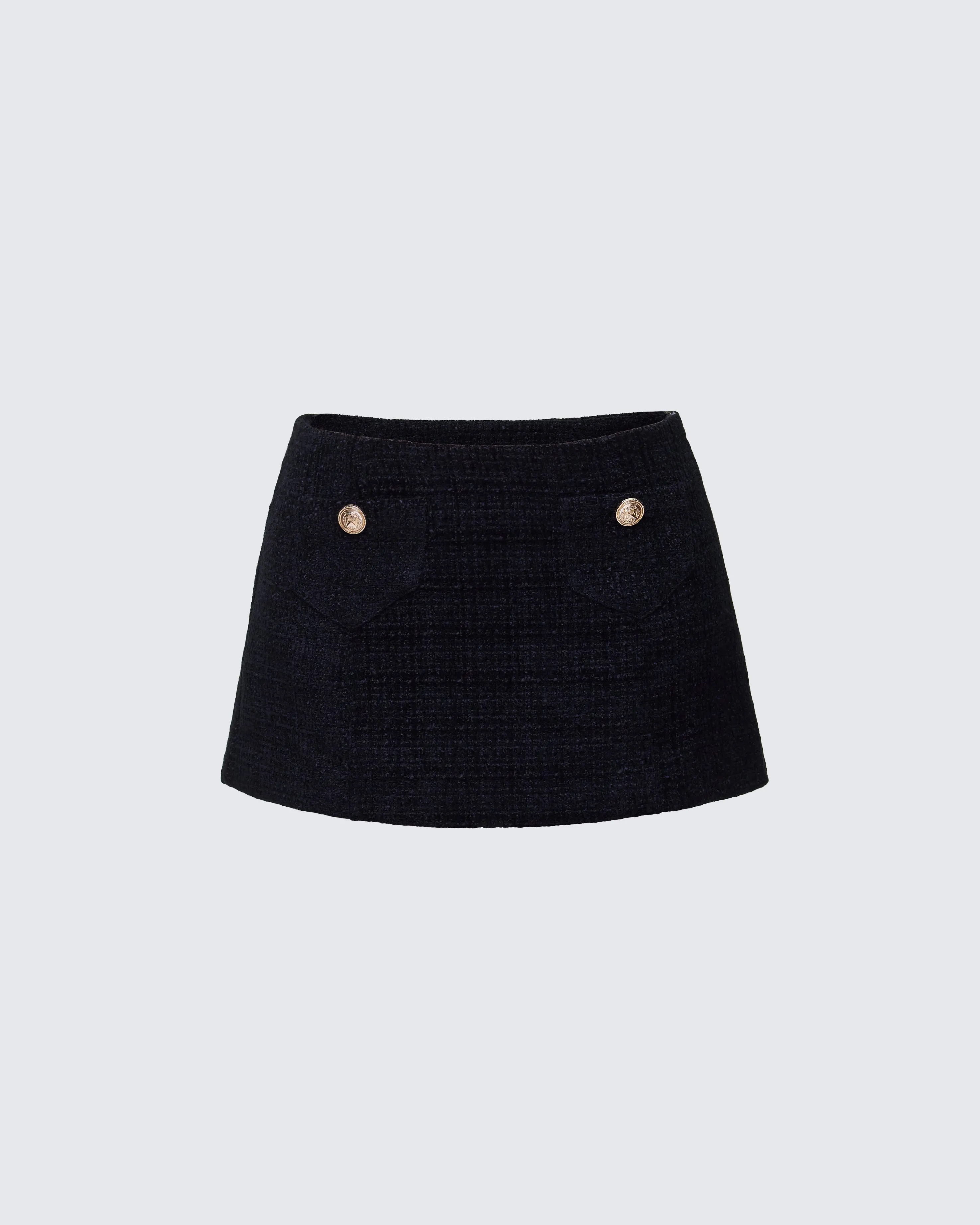 Nomi Black Tweed Mini Skirt sold by Finesse