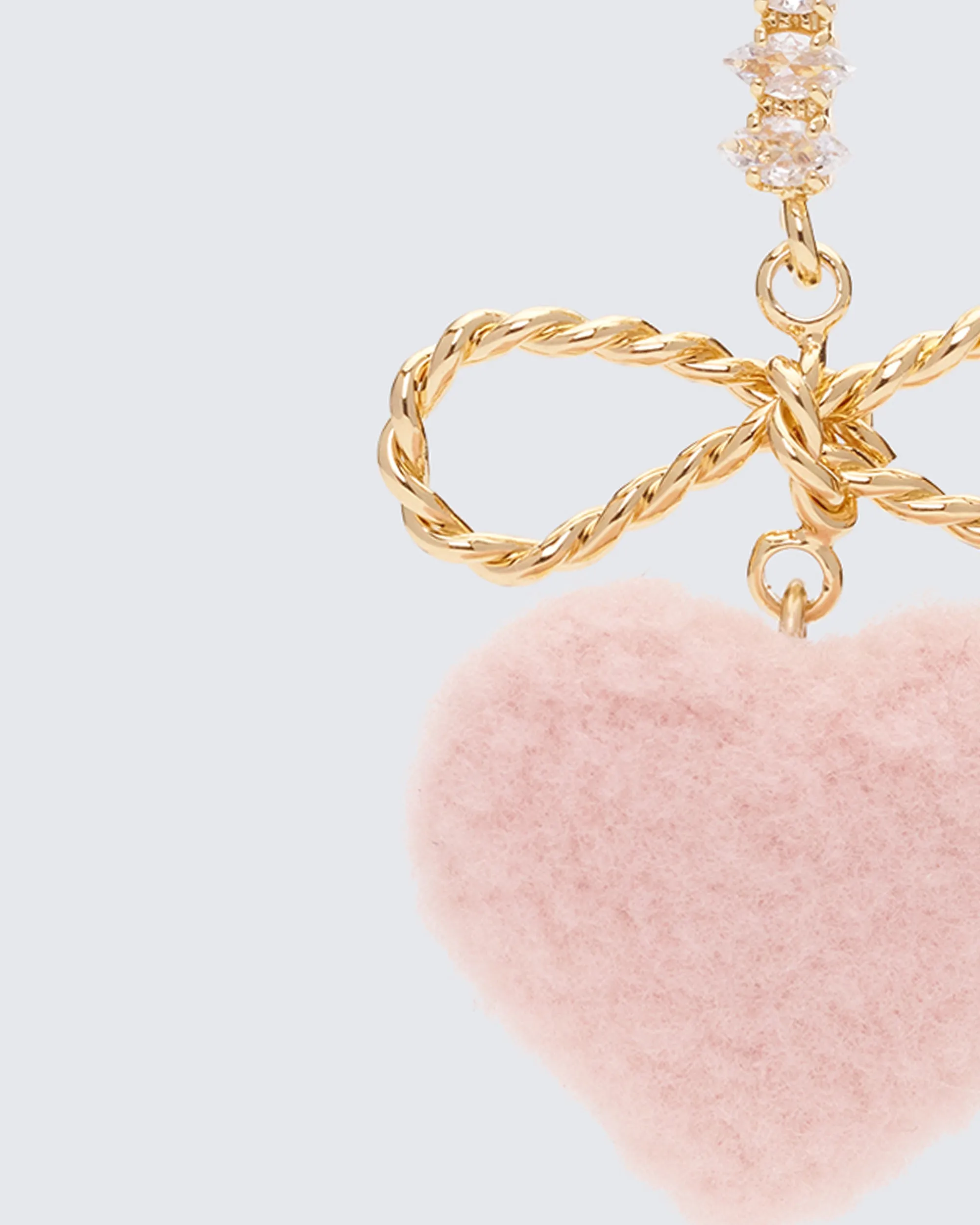 Tasia Pink Fluffy Heart Earrings sold by Finesse product image thumbnail 3