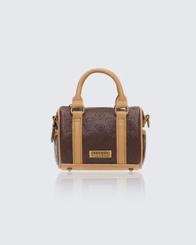 Lucien Brown Mono Mini Holdall made by Finesse