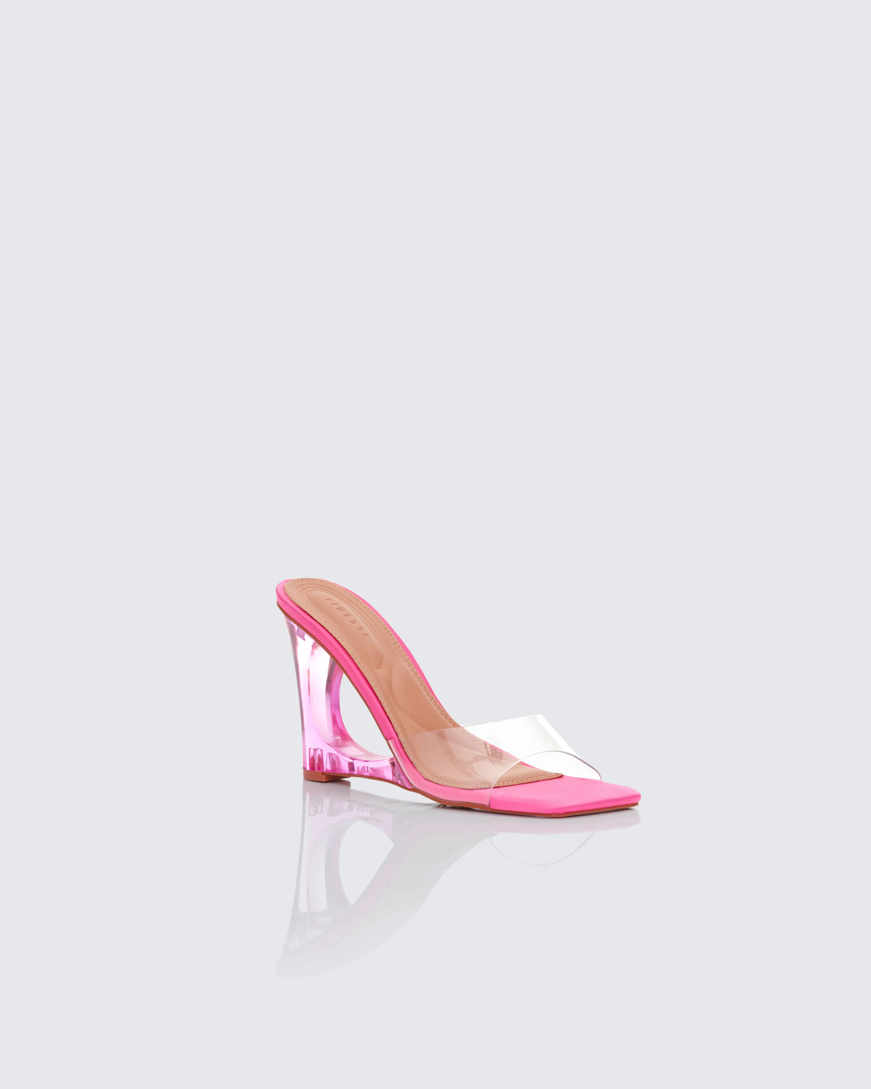Karla Pink Perspex Wedge Sandal sold by Finesse product image thumbnail 2