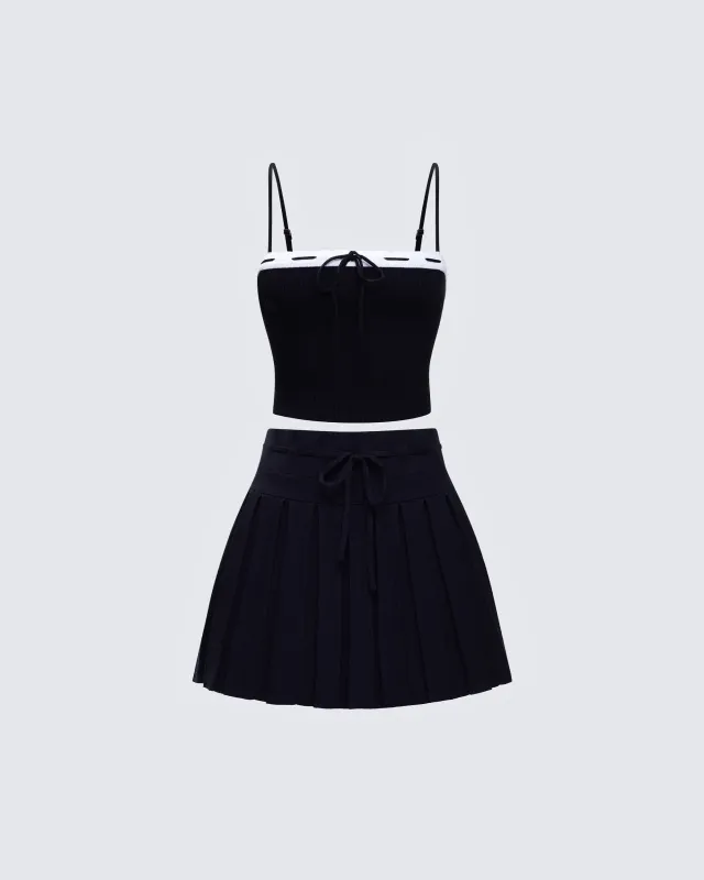 Lucien Black Knitted Set made by Finesse