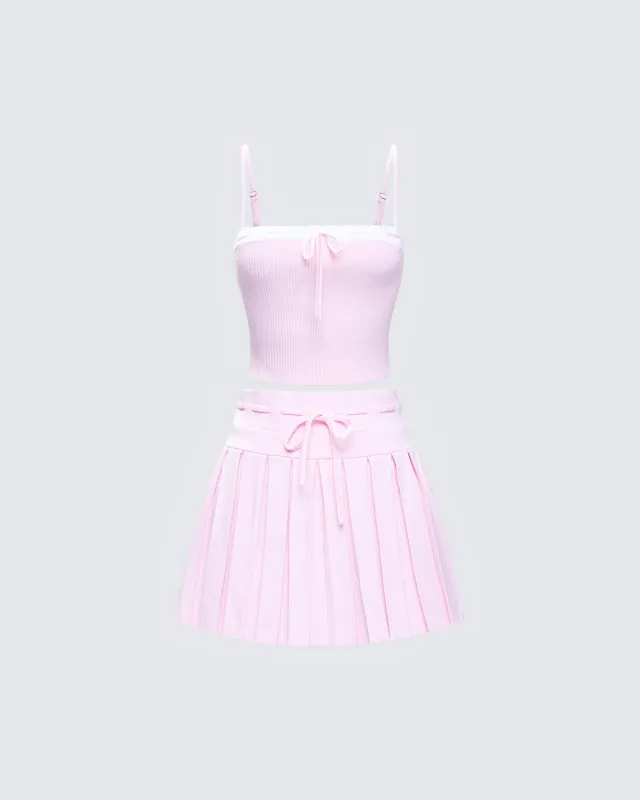 Lucien Pink Knitted Set made by Finesse