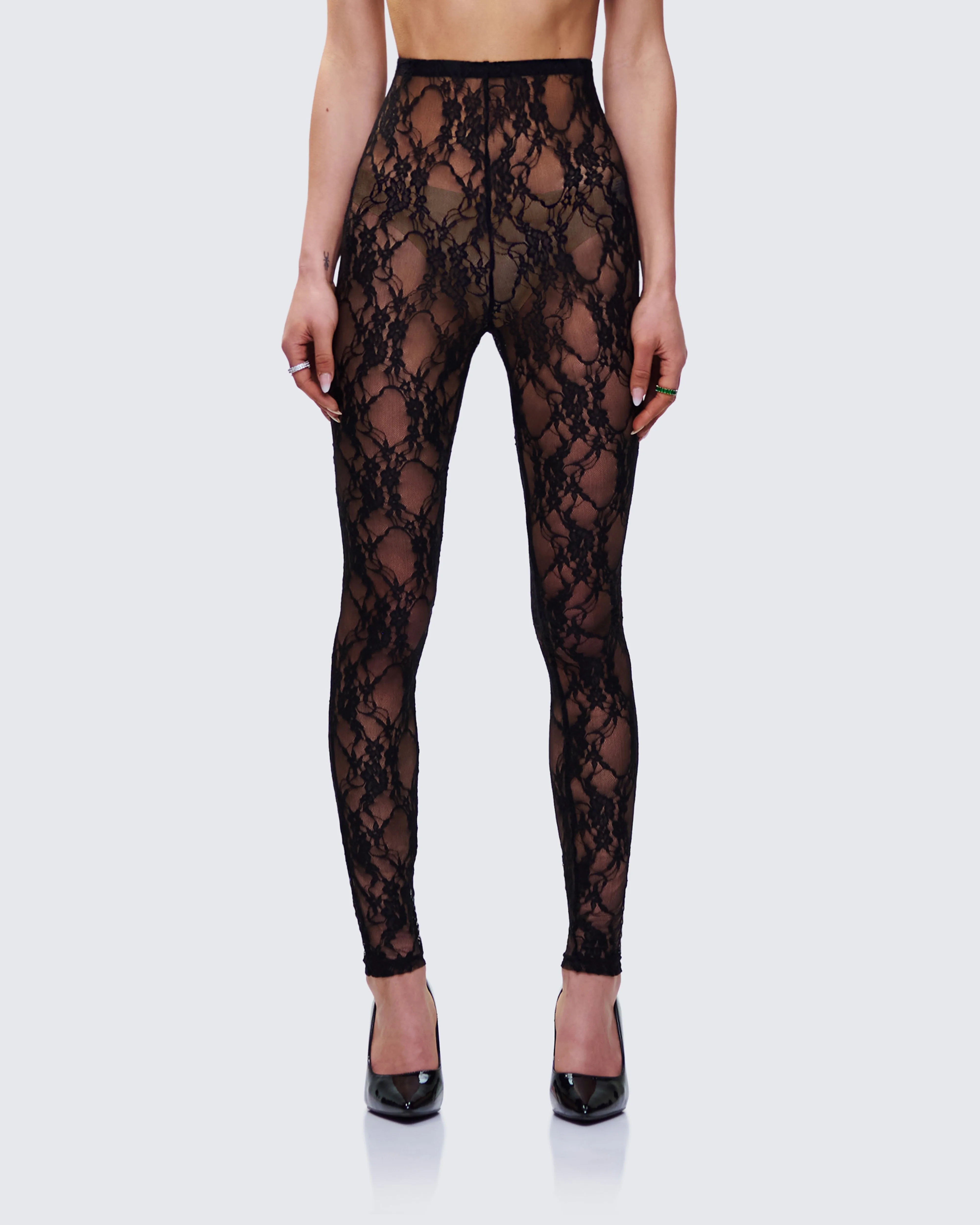 Miriam Black Lace Fitted Legging sold by Finesse product image thumbnail 4