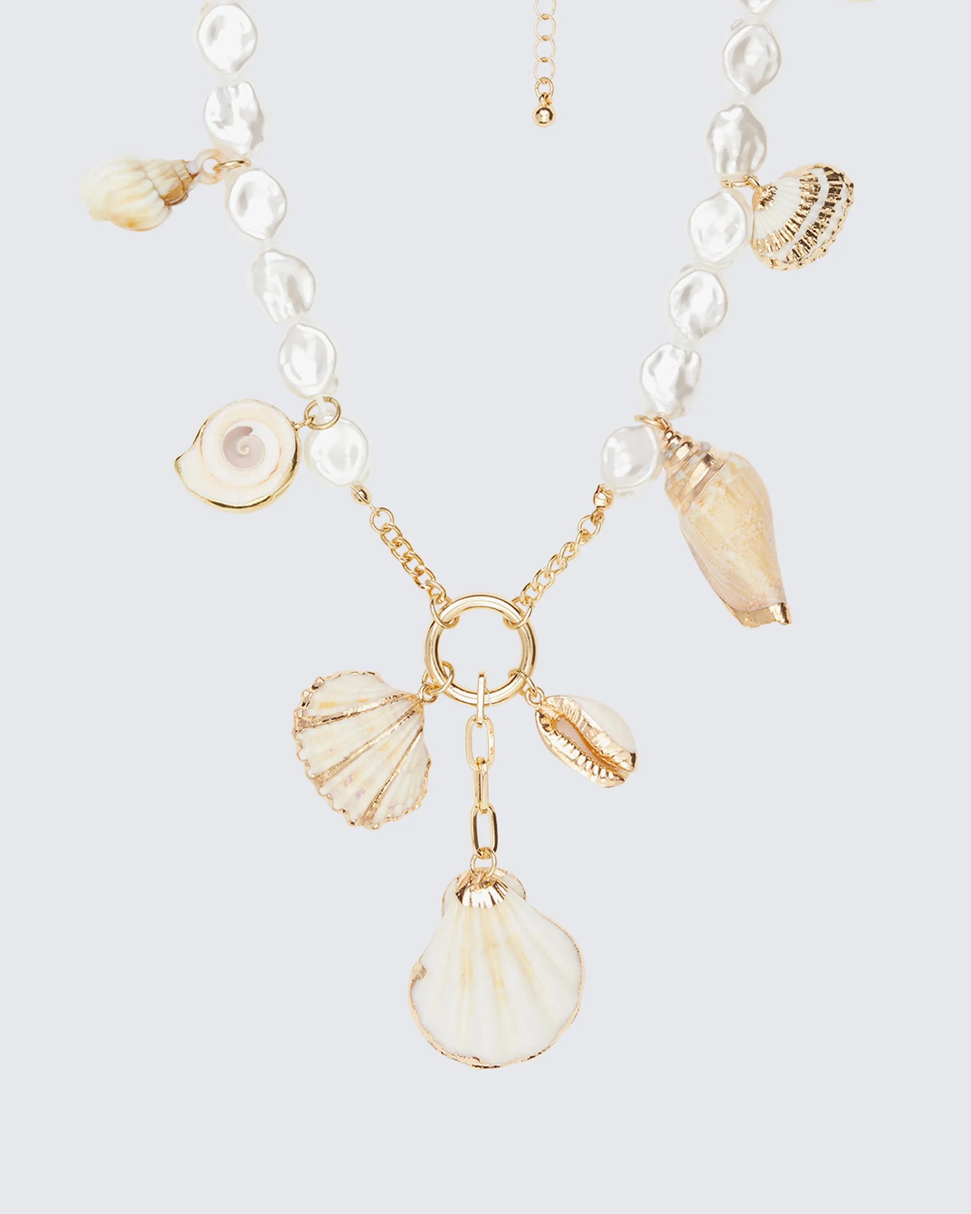 Mika Gold Shell Charm Pearl Necklace sold by Finesse product image thumbnail 2