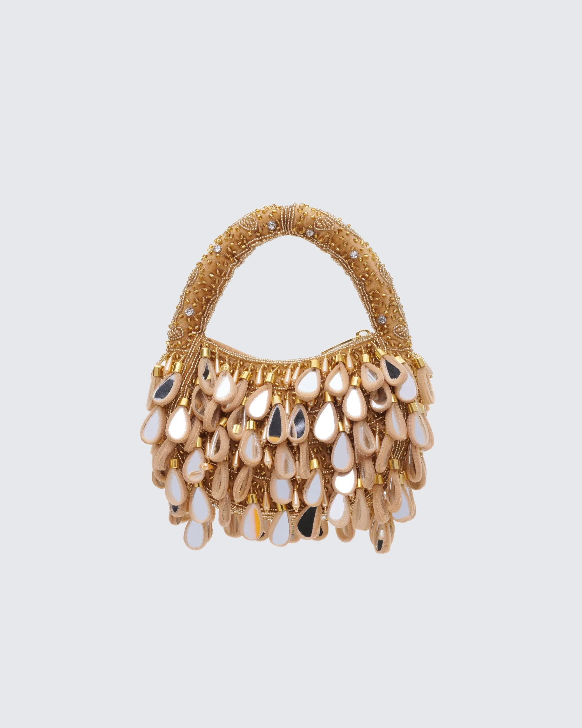 Rania Gold Raindrop Mirror Bag sold by Finesse product image thumbnail 2