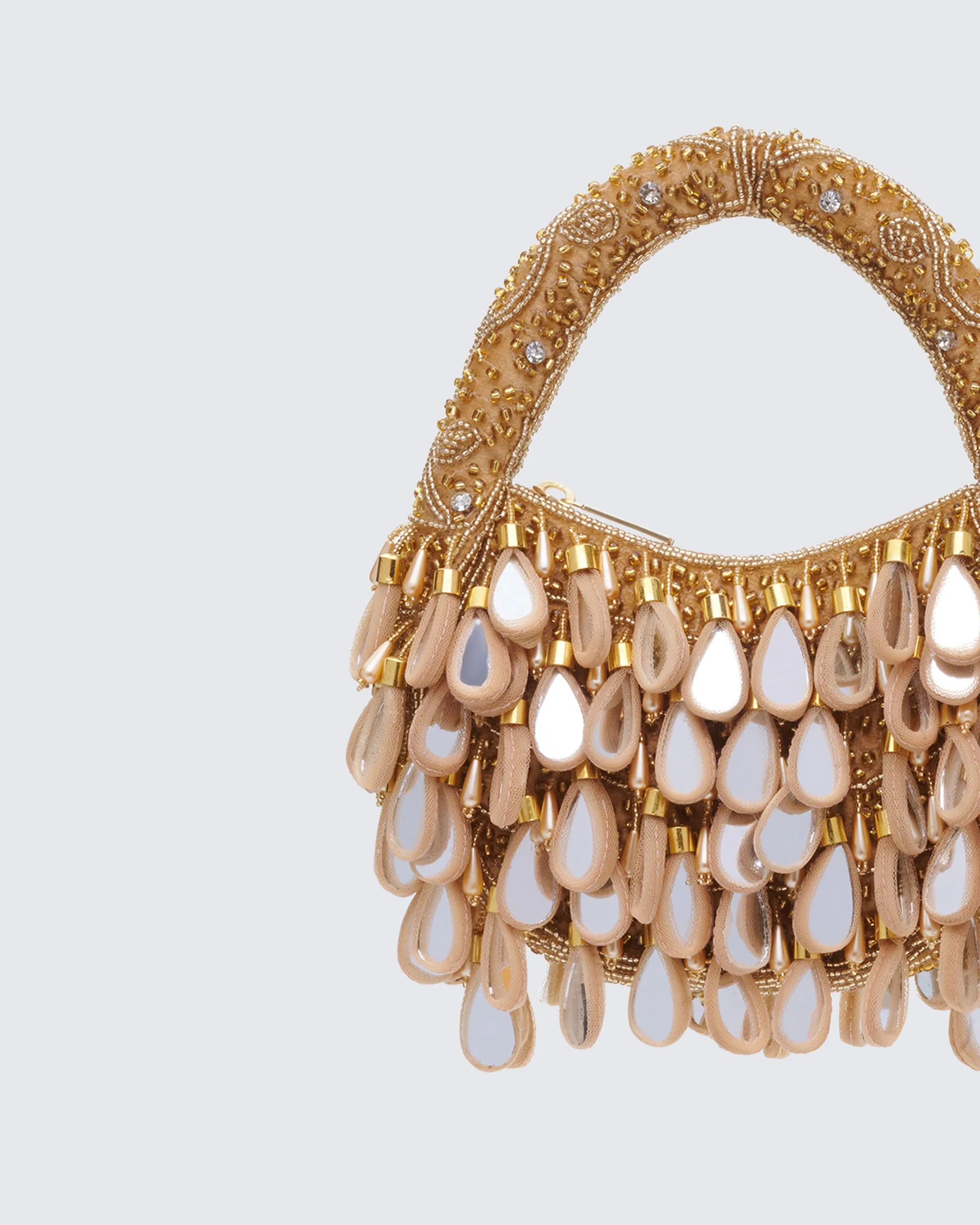 Rania Gold Raindrop Mirror Bag sold by Finesse product image thumbnail 3