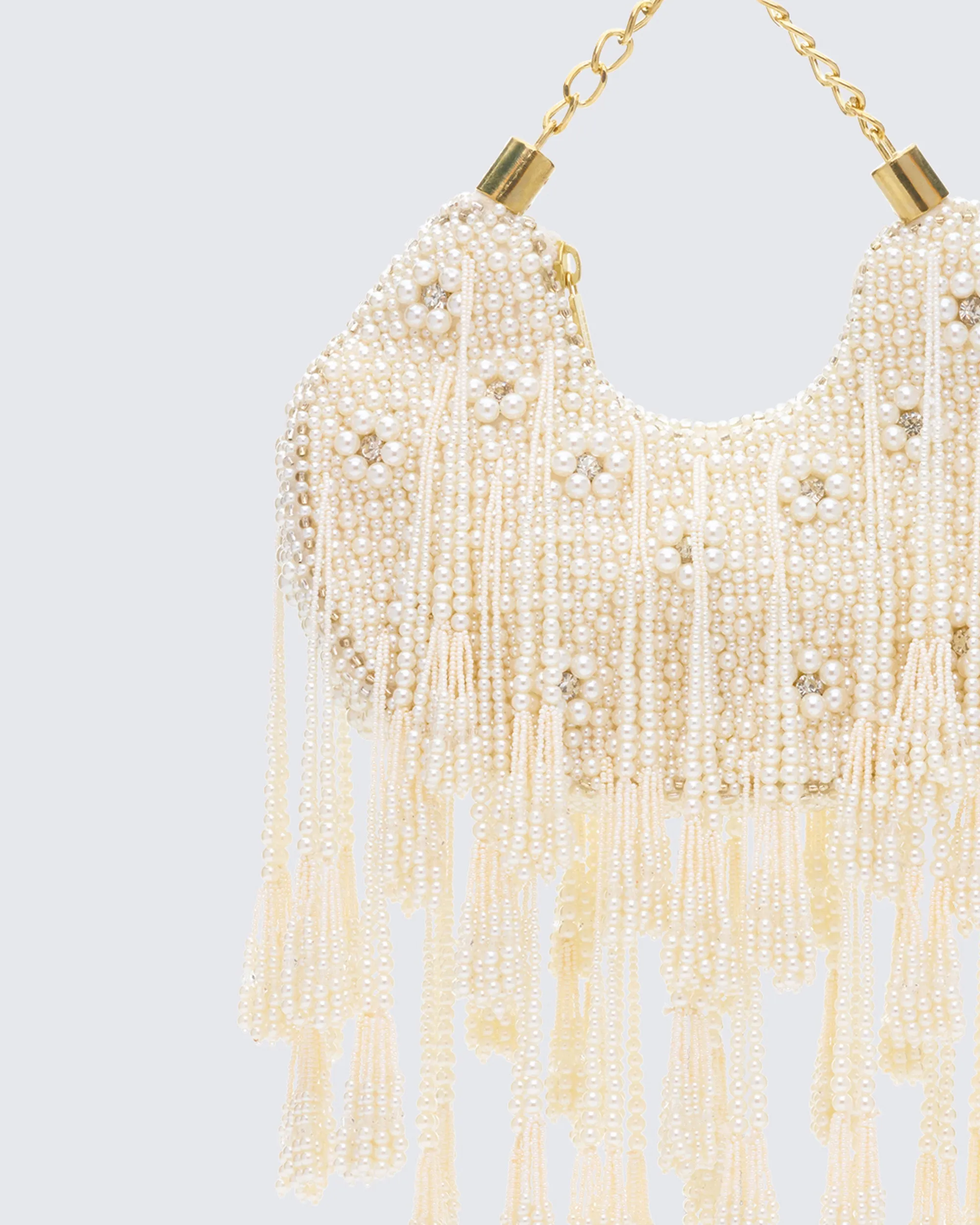 Mona Ivory Embellished Chandelier Bag sold by Finesse product image thumbnail 3