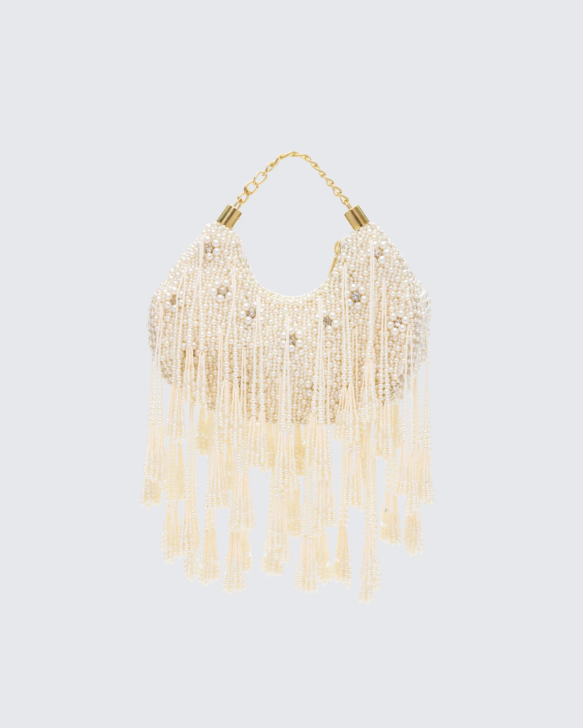 Mona Ivory Embellished Chandelier Bag sold by Finesse product image thumbnail 2