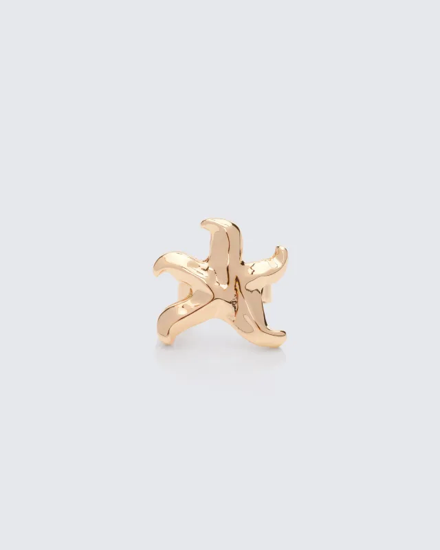 Brisae Gold Starfish Ring made by Finesse