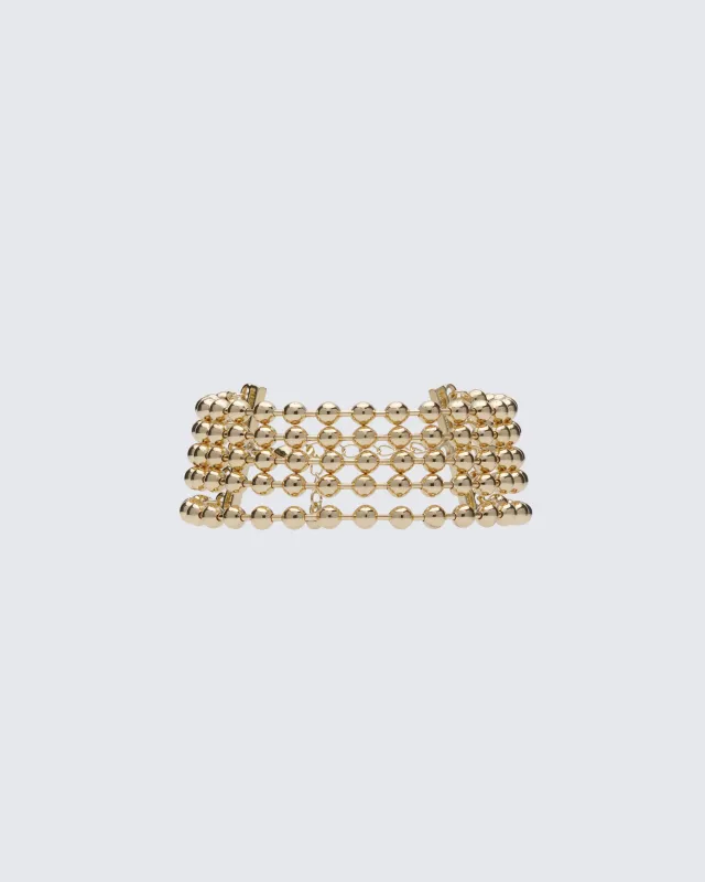 Ayo Gold Ball Chain Bracelet made by Finesse