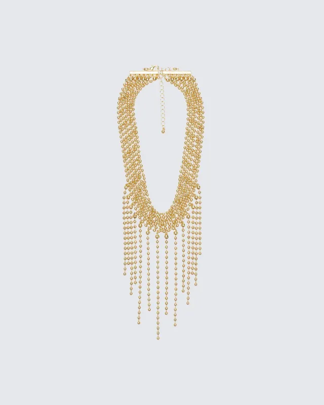 Ayo Gold Ball Chain Choker made by Finesse