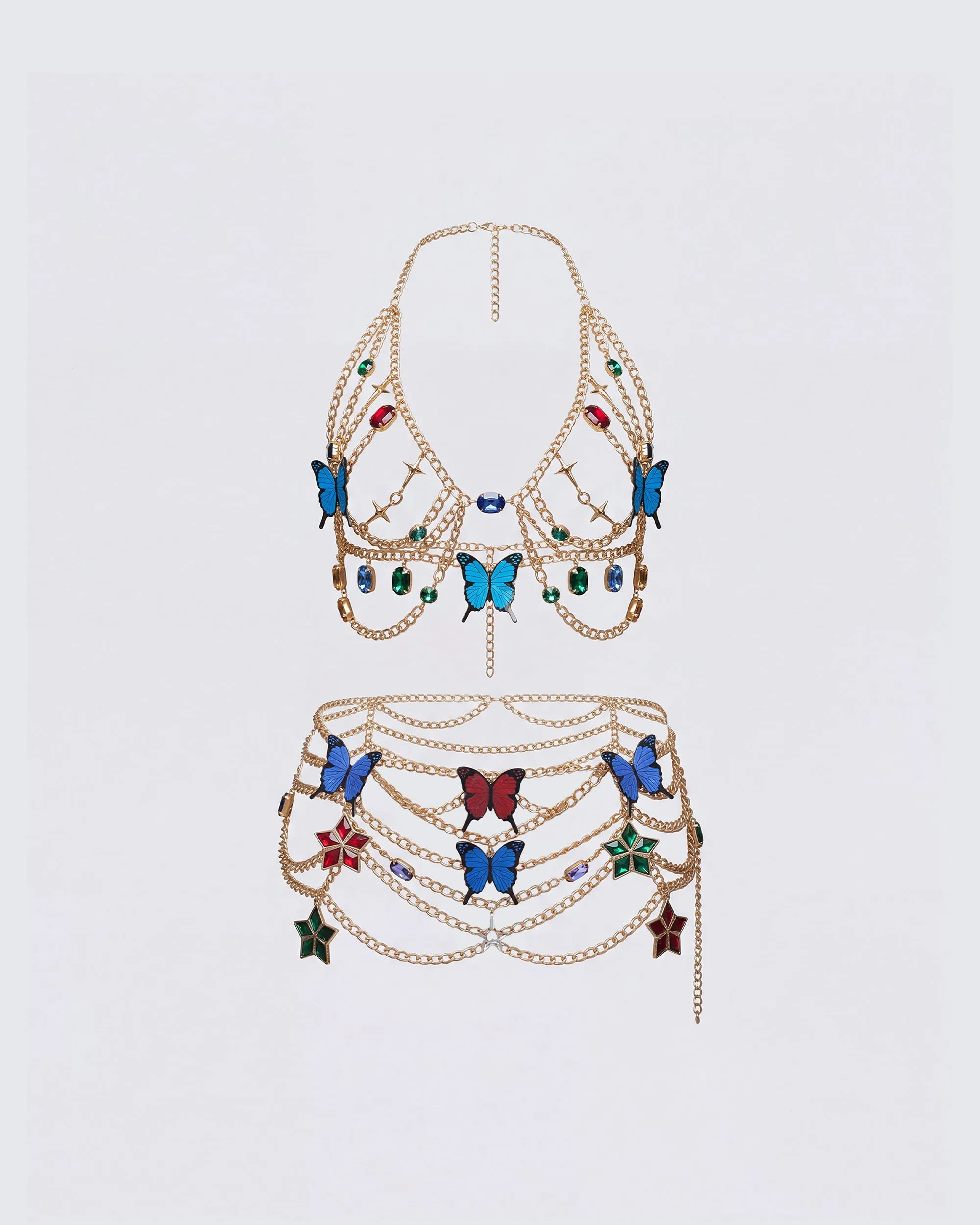 Chara Gold Tone Butterfly Set sold by Finesse
