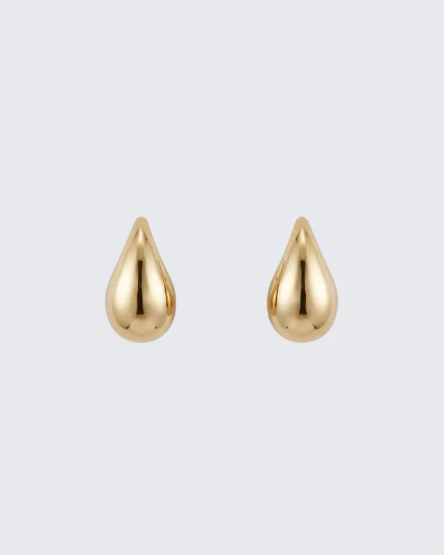 Aimei Gold Tone Teardrop Earrings made by Finesse