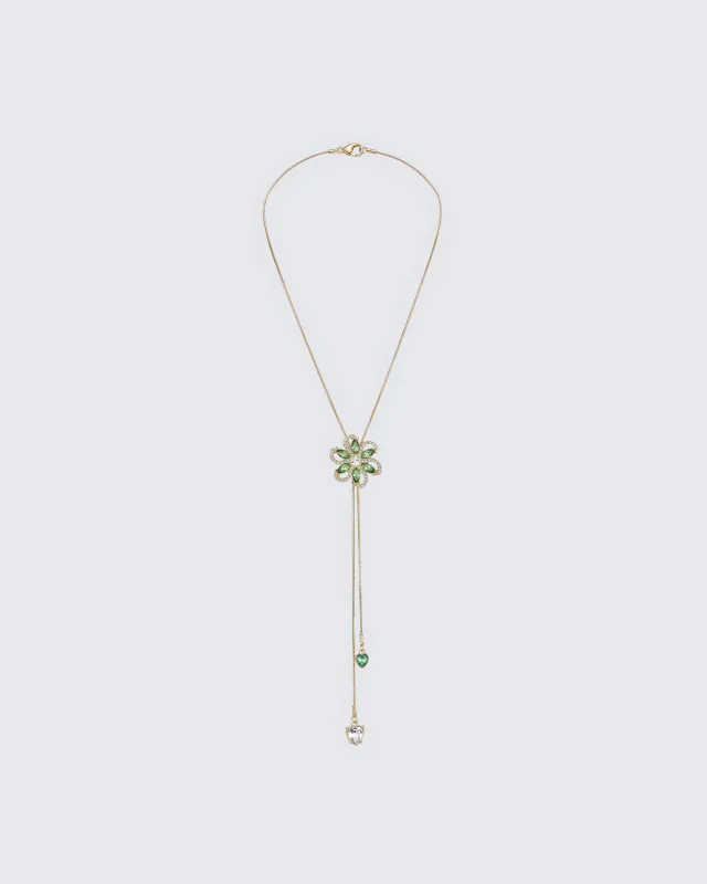 Chenai Gold Flower Bolo Tie Necklace made by Finesse