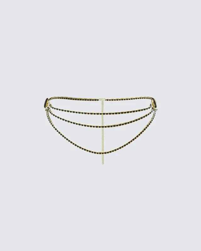 Octavia Black Chain Belt sold by Finesse