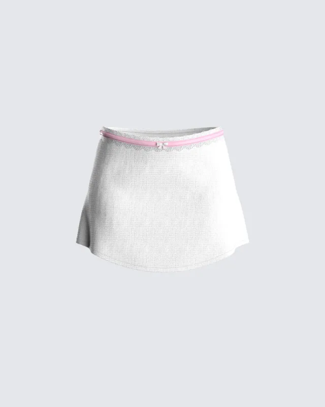 Cosette White Mini Skirt sold by Finesse