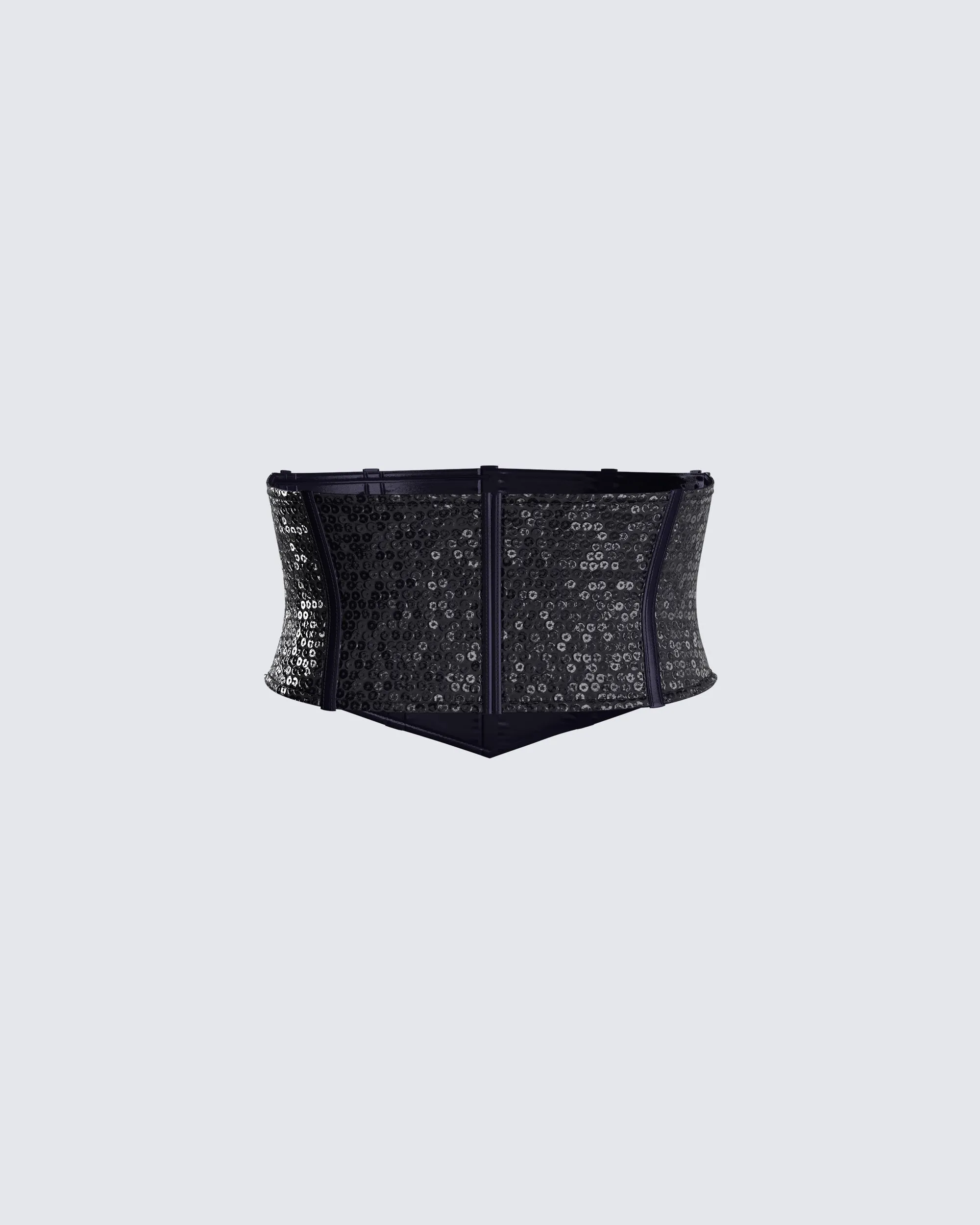 Lerata Black Sequin Corset Top sold by Finesse product image thumbnail 3