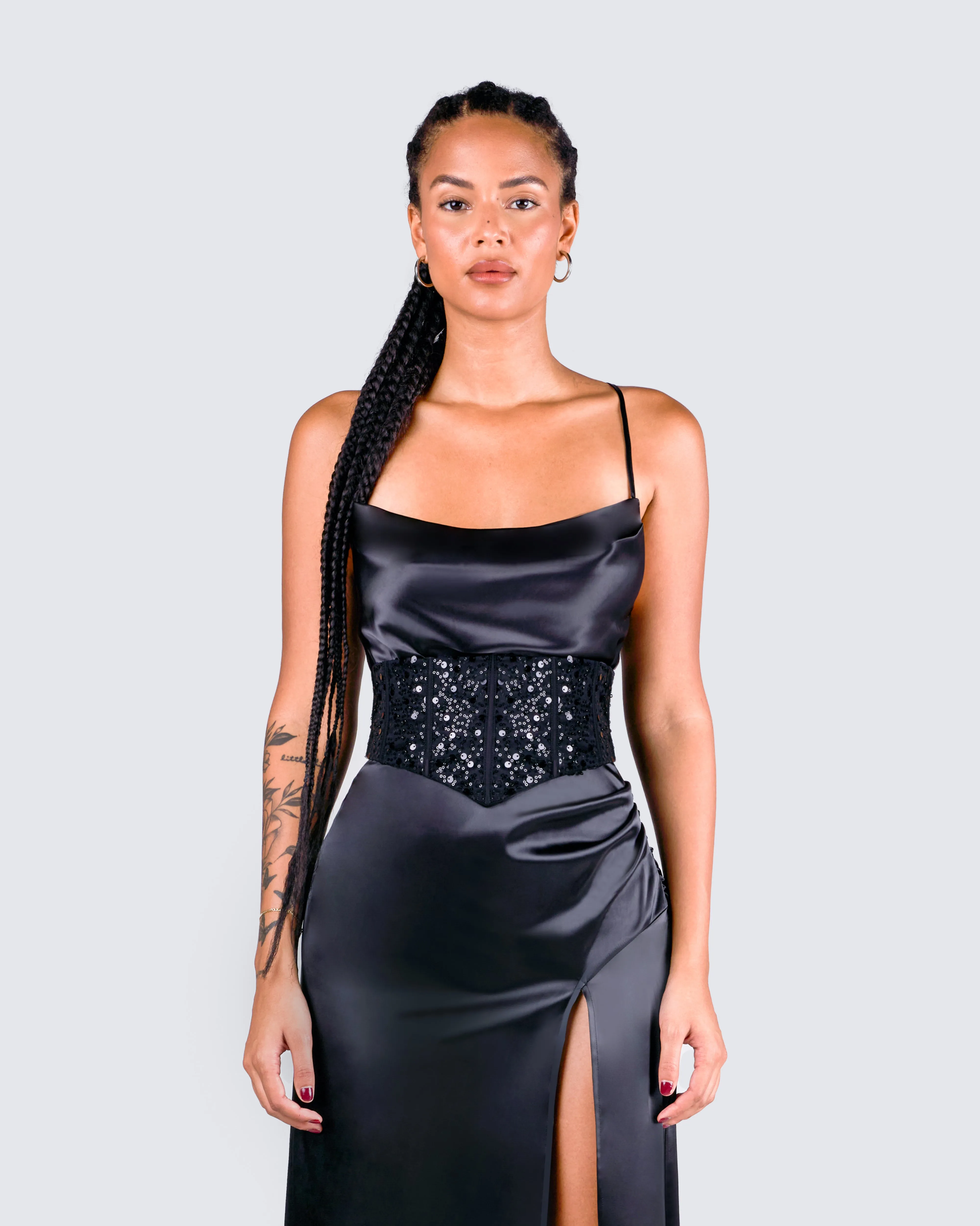 Lerata Black Sequin Corset Top sold by Finesse product image thumbnail 4
