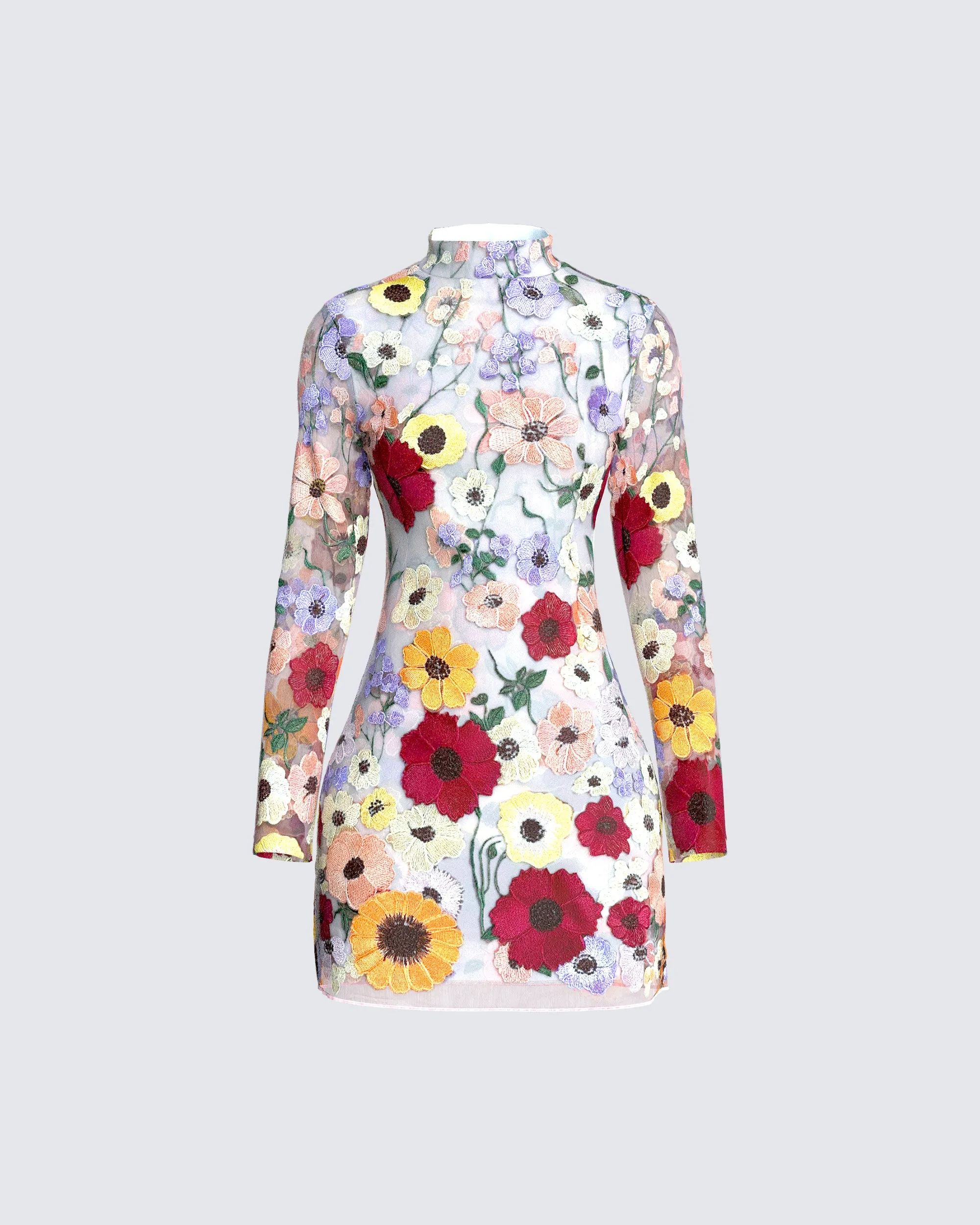 Alora Flower Mini Dress sold by Finesse