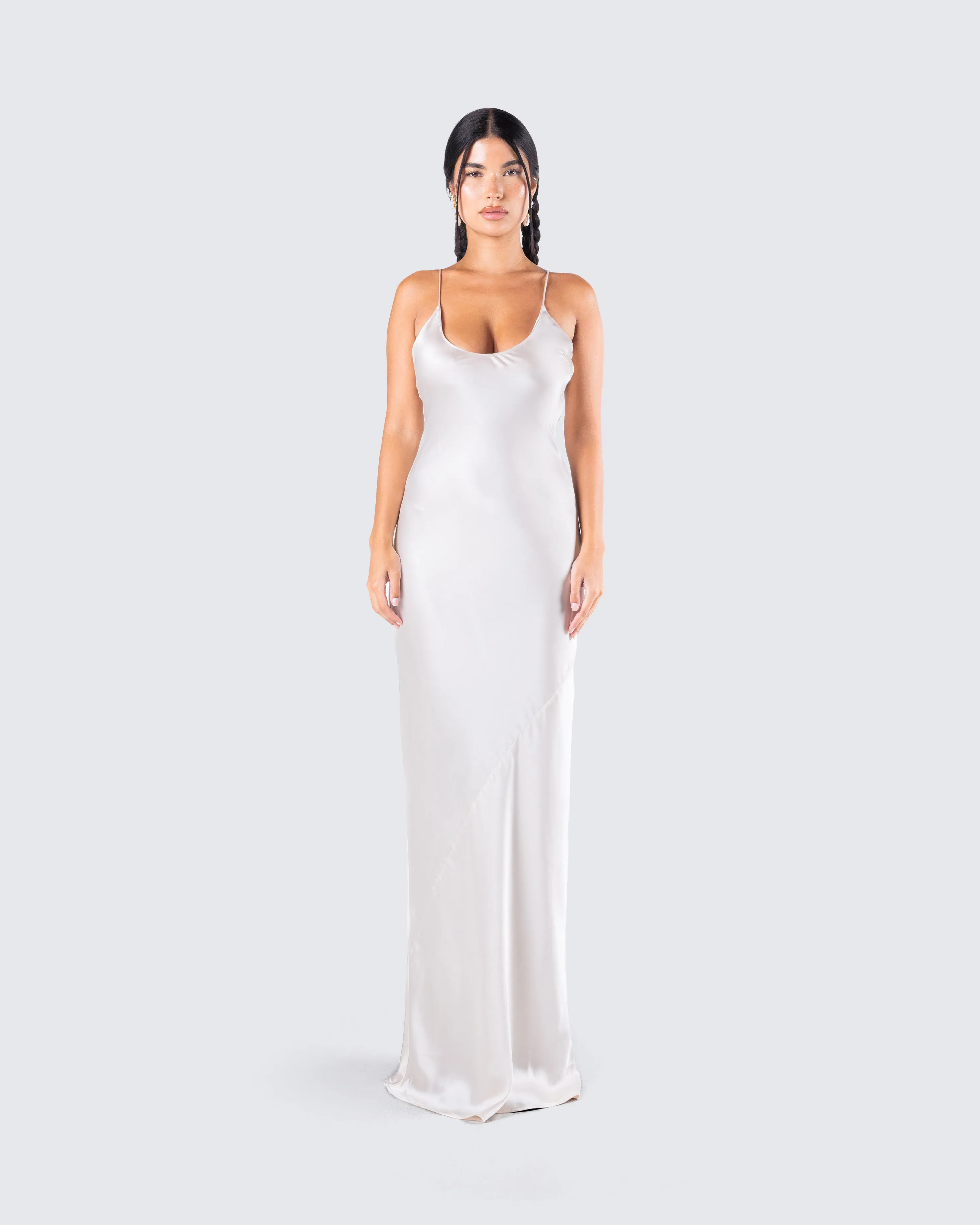Orion Ivory Silk Dress sold by Finesse product image thumbnail 4