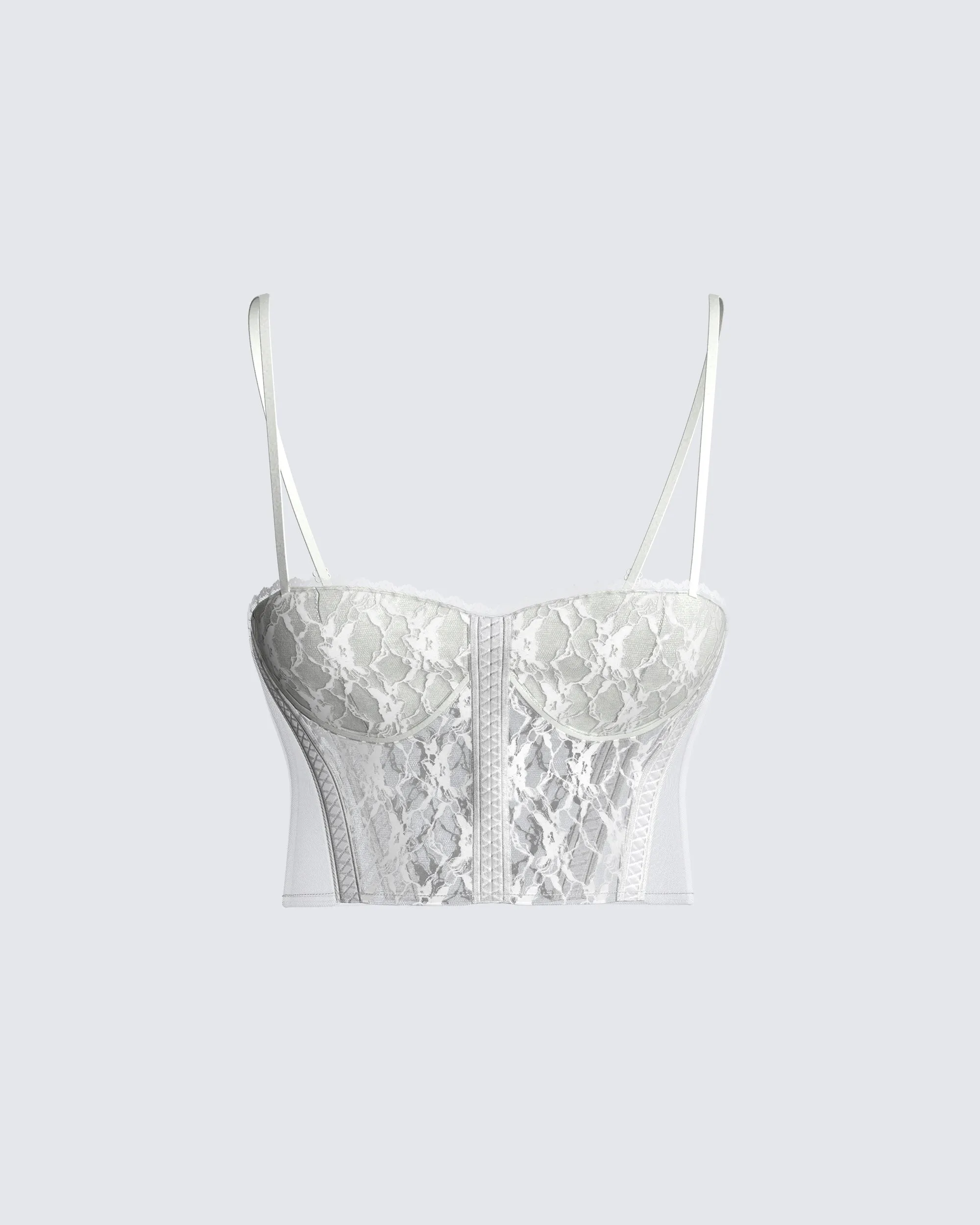 Callie White Corset Top sold by Finesse