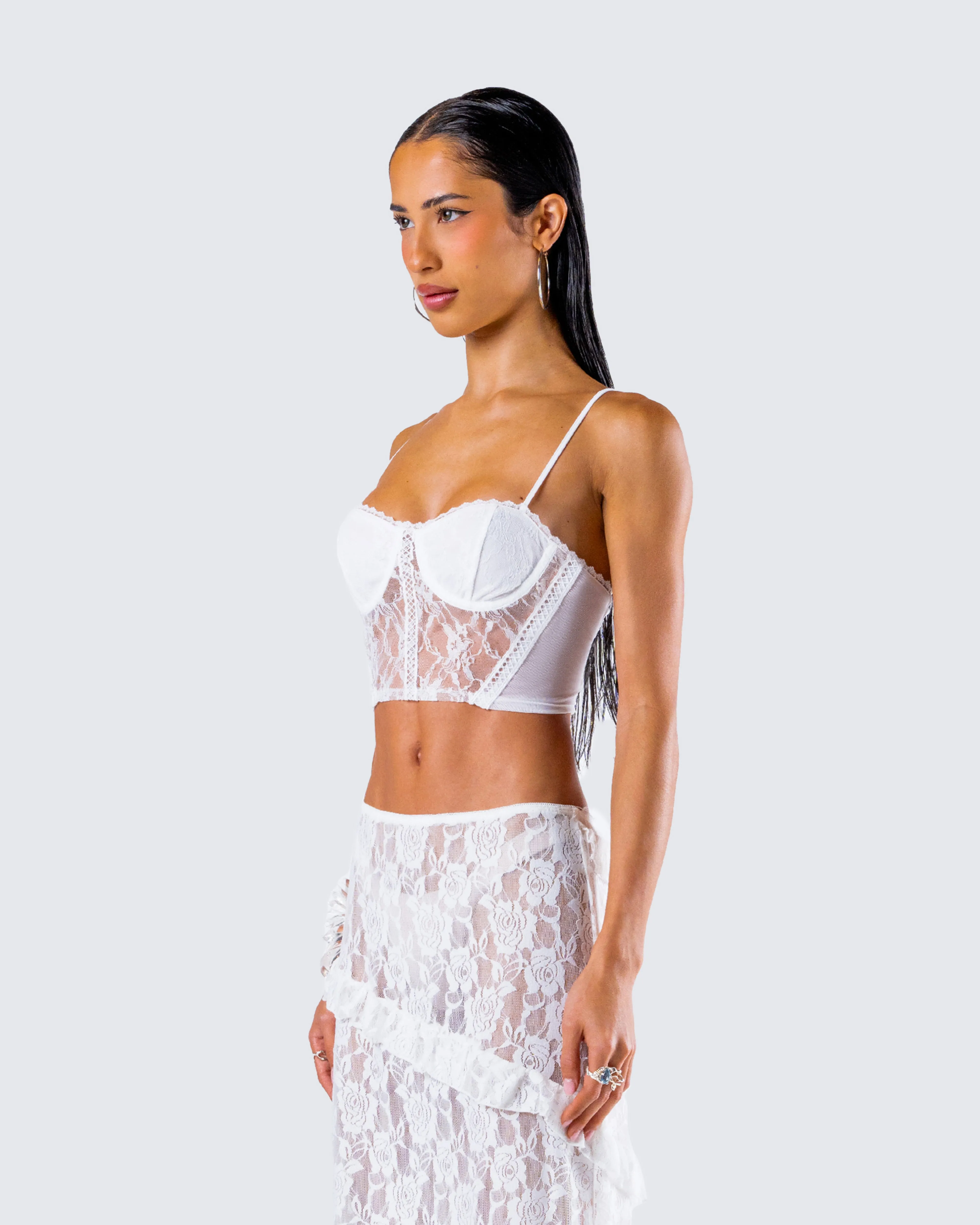 Callie White Corset Top sold by Finesse product image thumbnail 5
