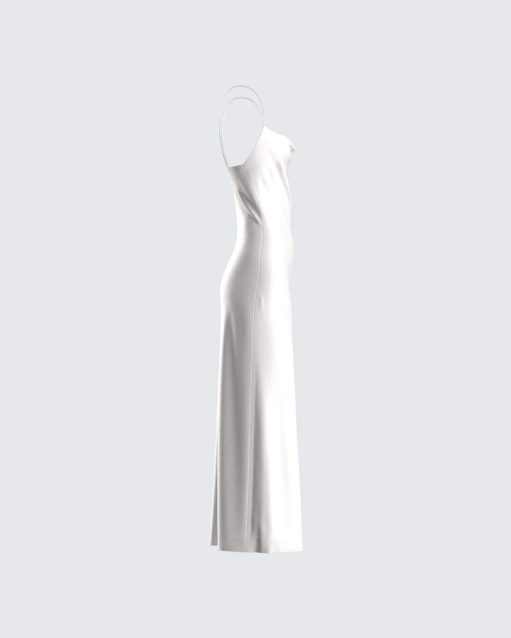 Alina White Satin Midi Dress sold by Finesse product image thumbnail 2