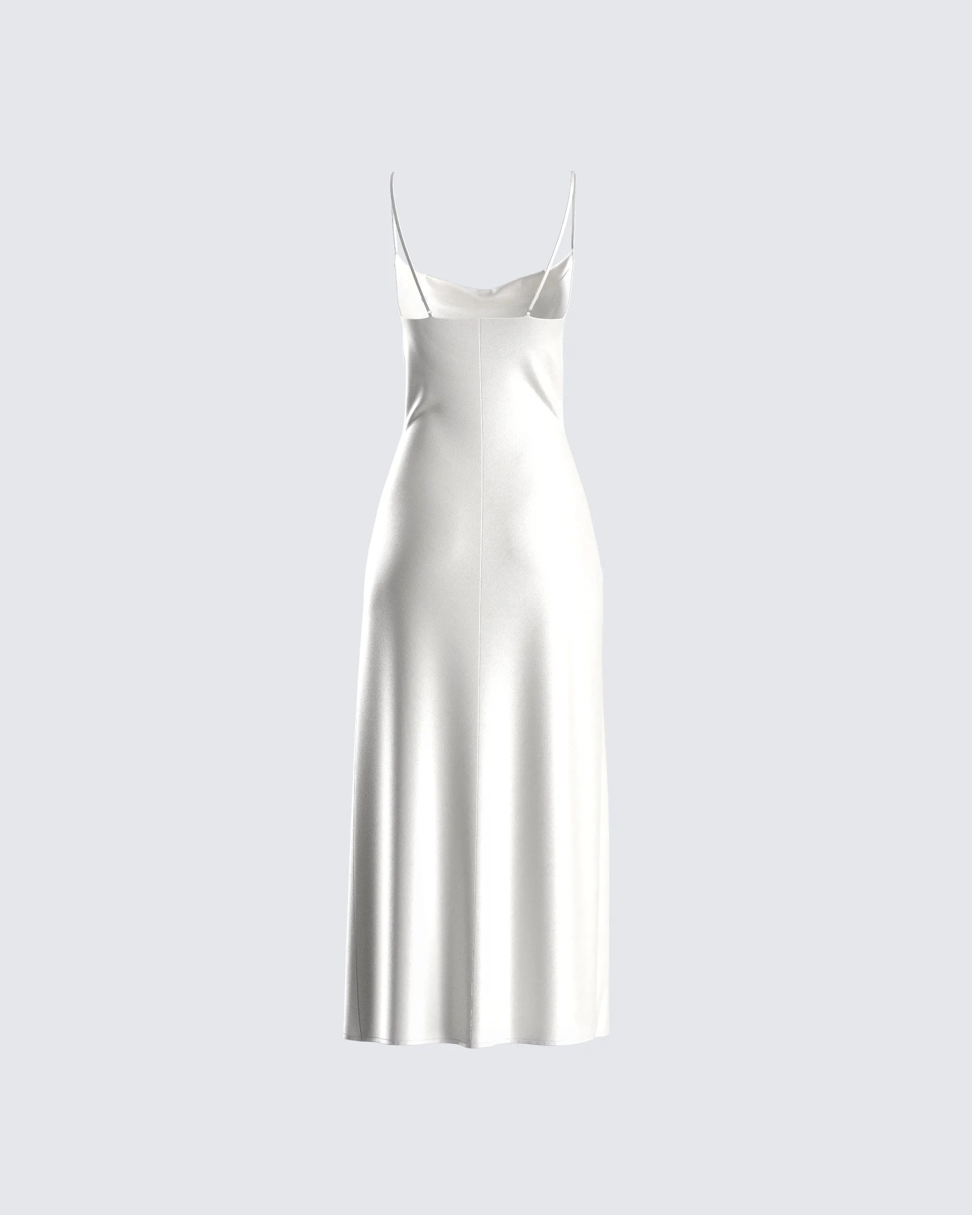 Alina White Satin Midi Dress sold by Finesse product image thumbnail 3