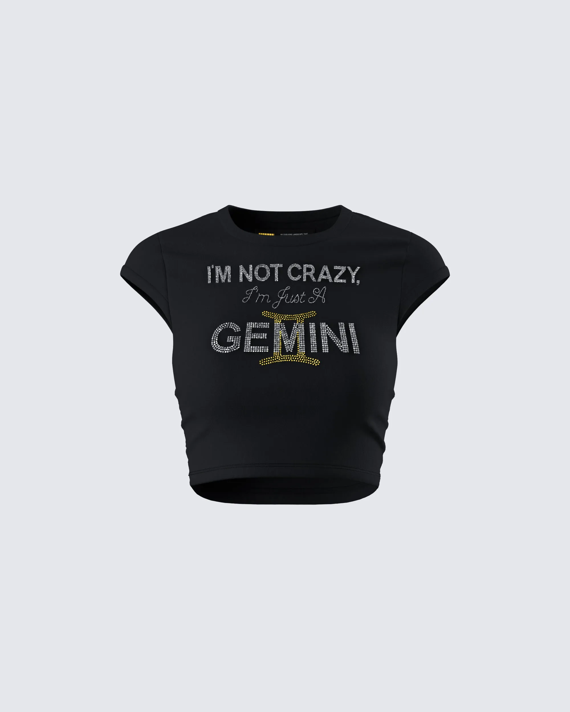 Julane Black Gemini Graphic Top sold by Finesse