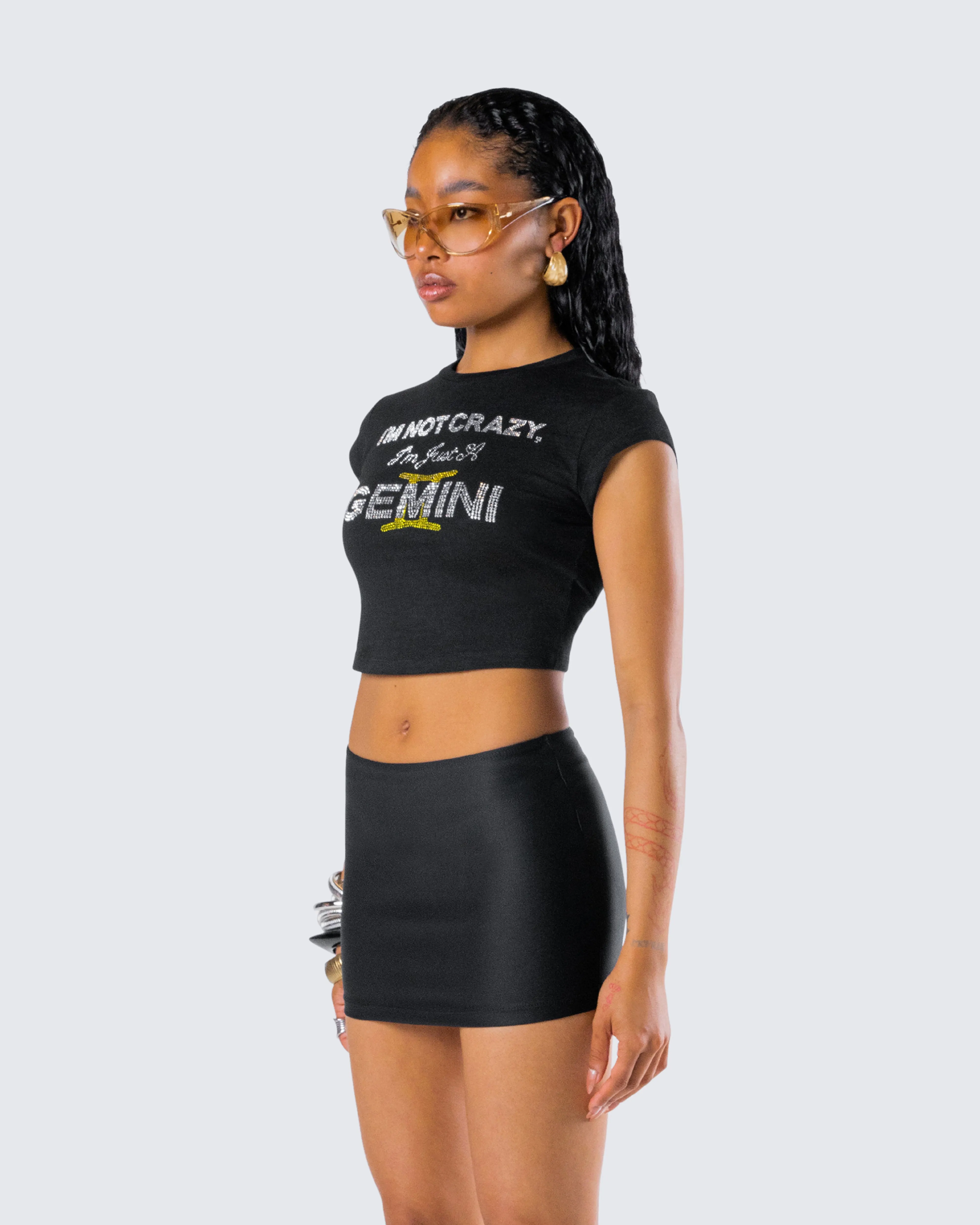 Julane Black Gemini Graphic Top sold by Finesse product image thumbnail 5