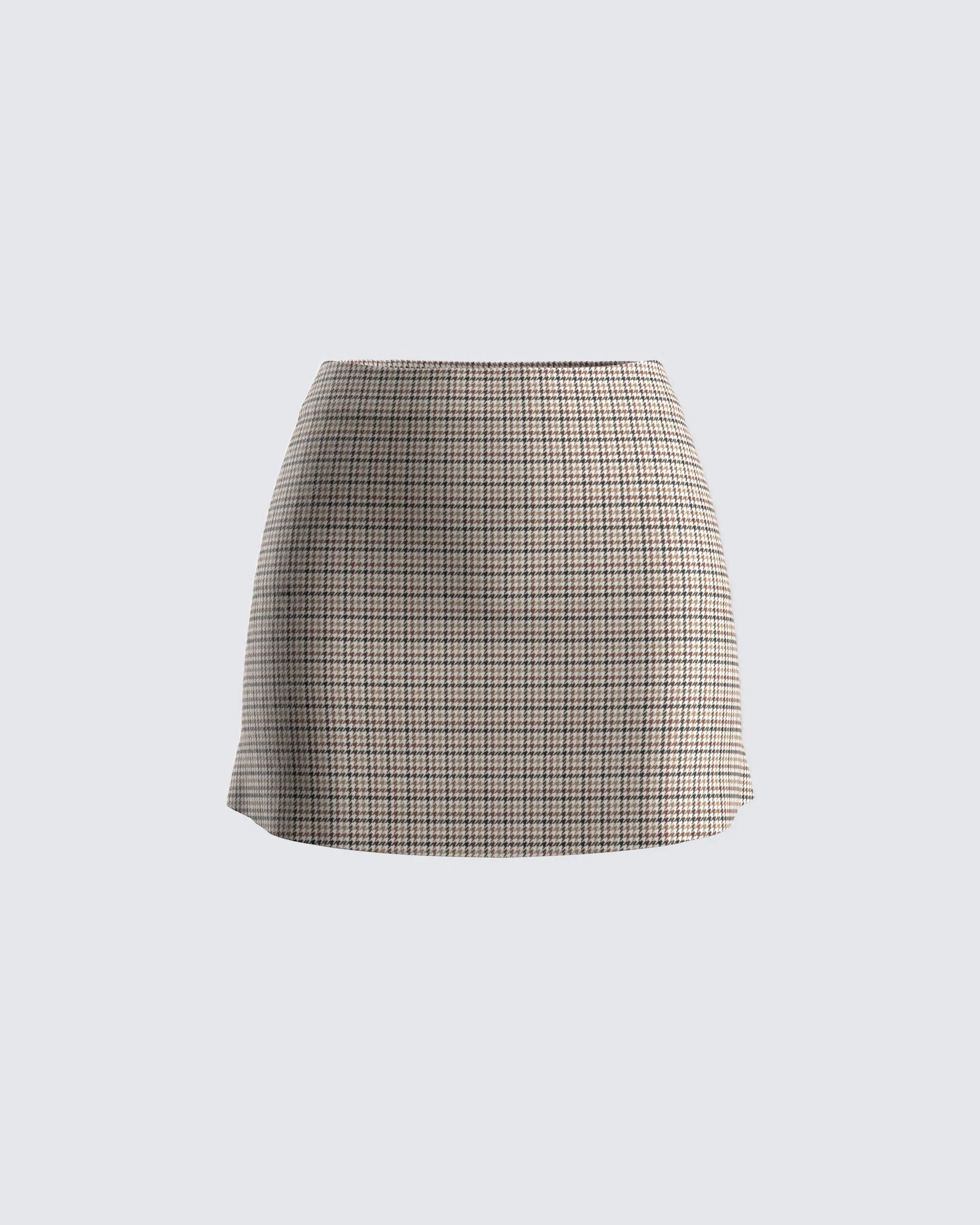 Tana Houndstooth Mini Skirt sold by Finesse