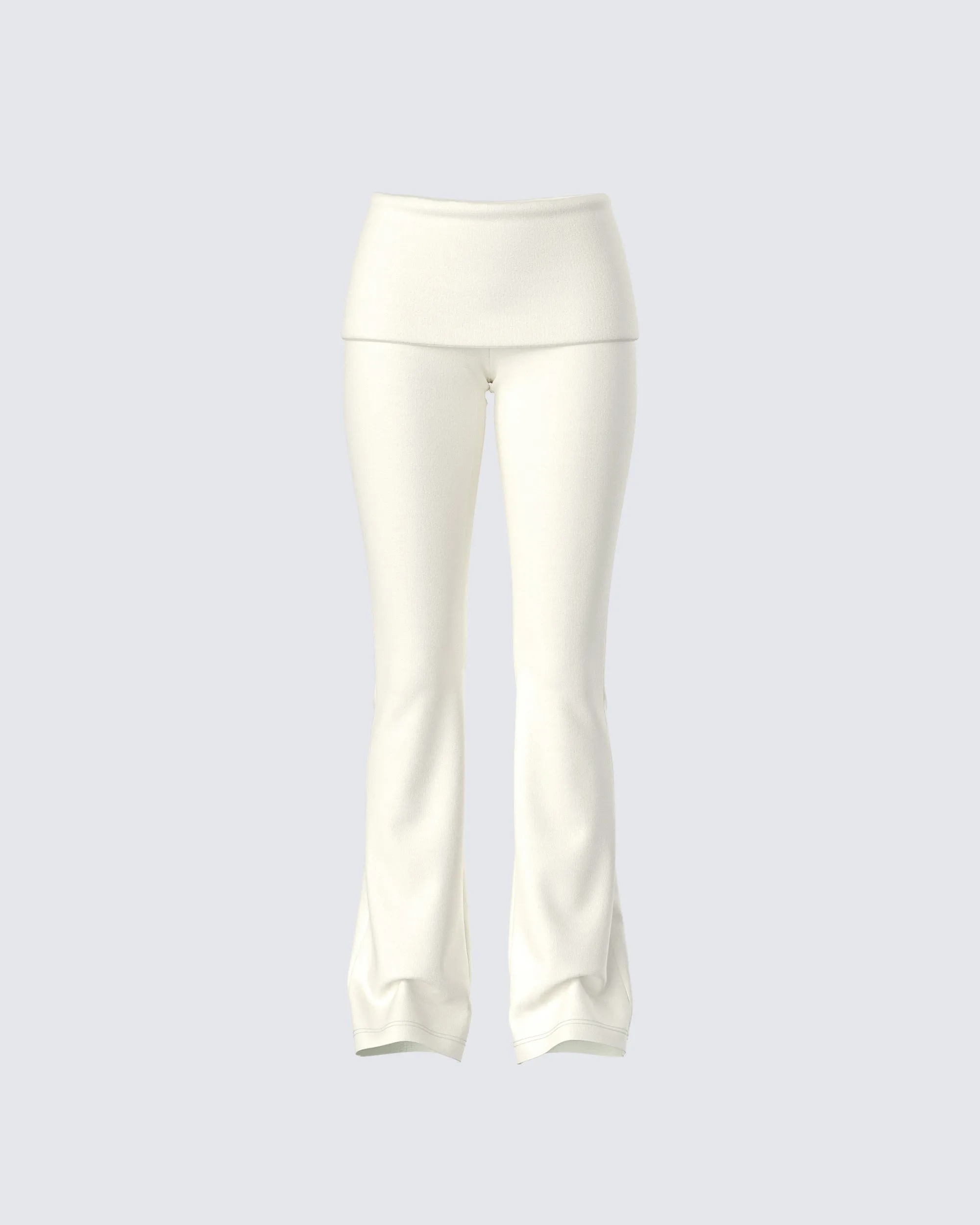 Leia Cream Foldover Legging sold by Finesse