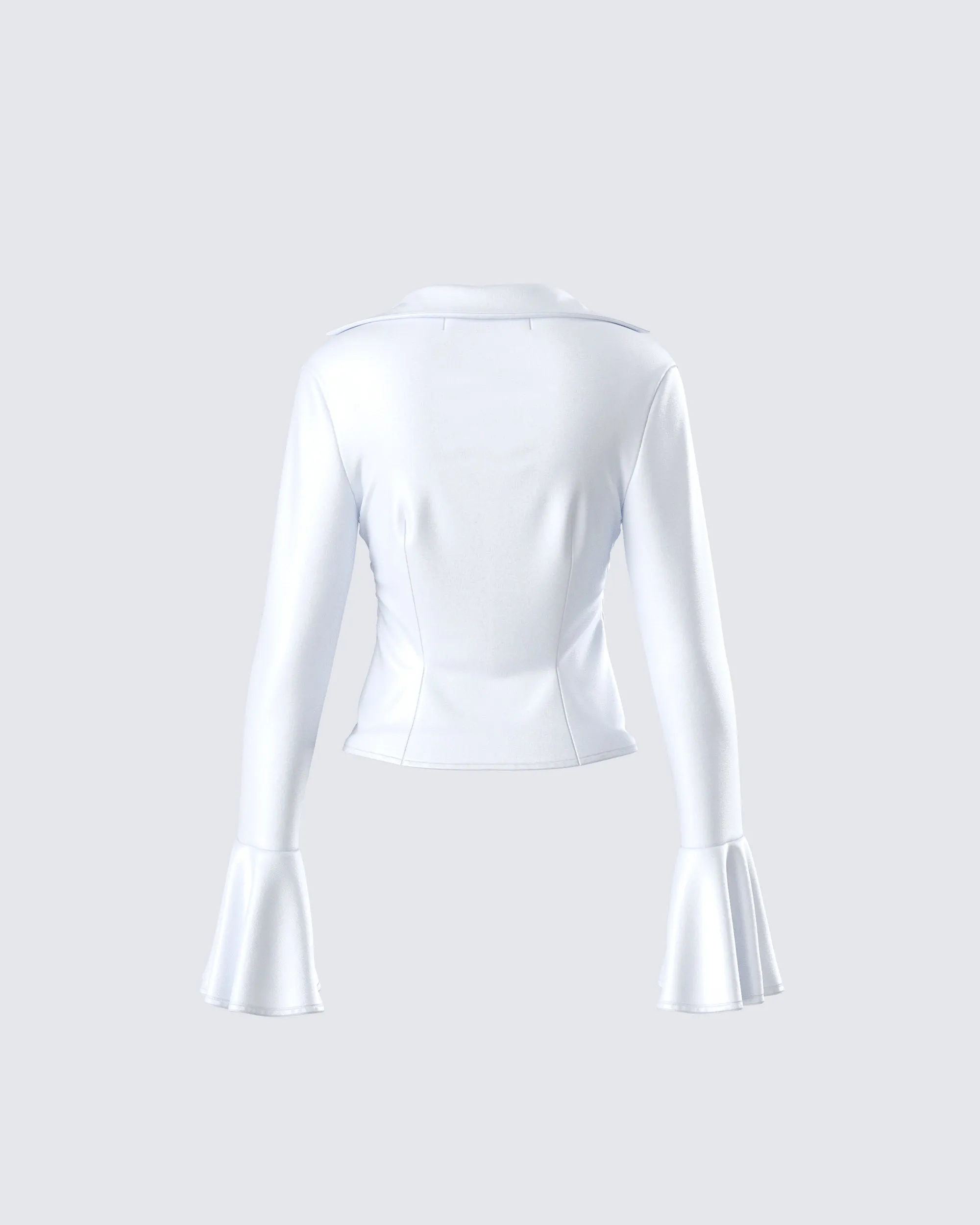 Grace White Satin Shirt sold by Finesse product image thumbnail 3