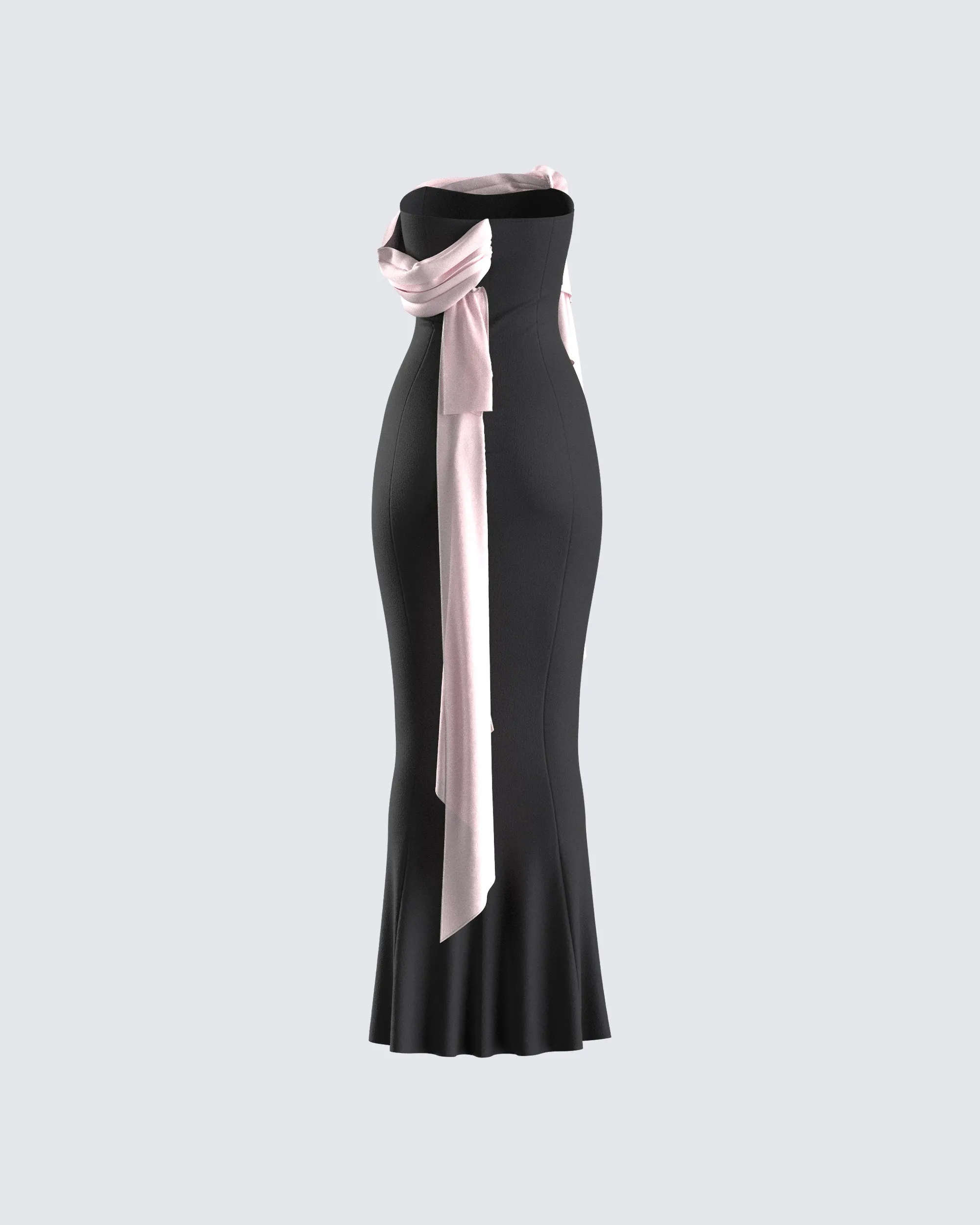 Ishita Black Draped Maxi Dress sold by Finesse product image thumbnail 3