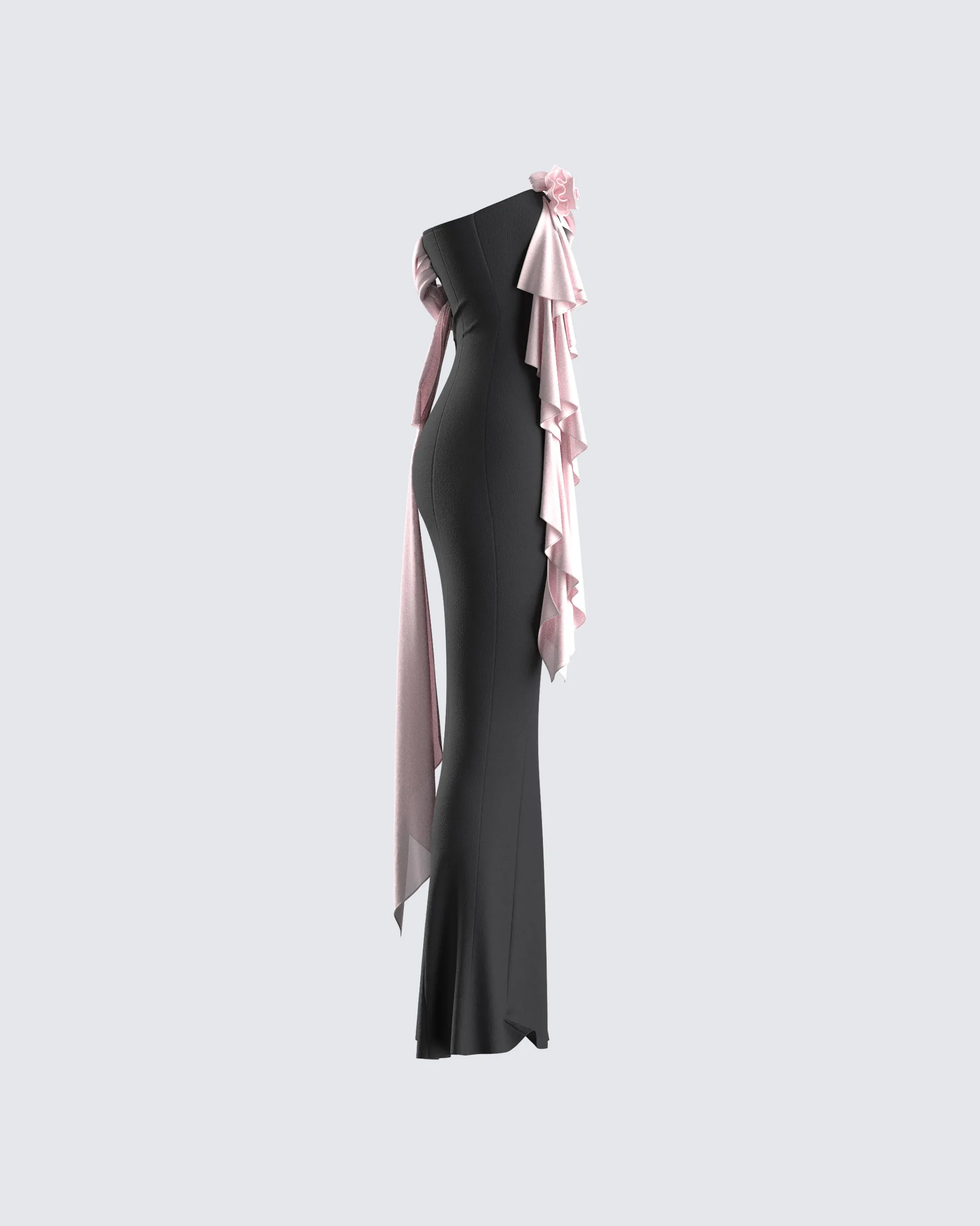 Ishita Black Draped Maxi Dress sold by Finesse product image thumbnail 2