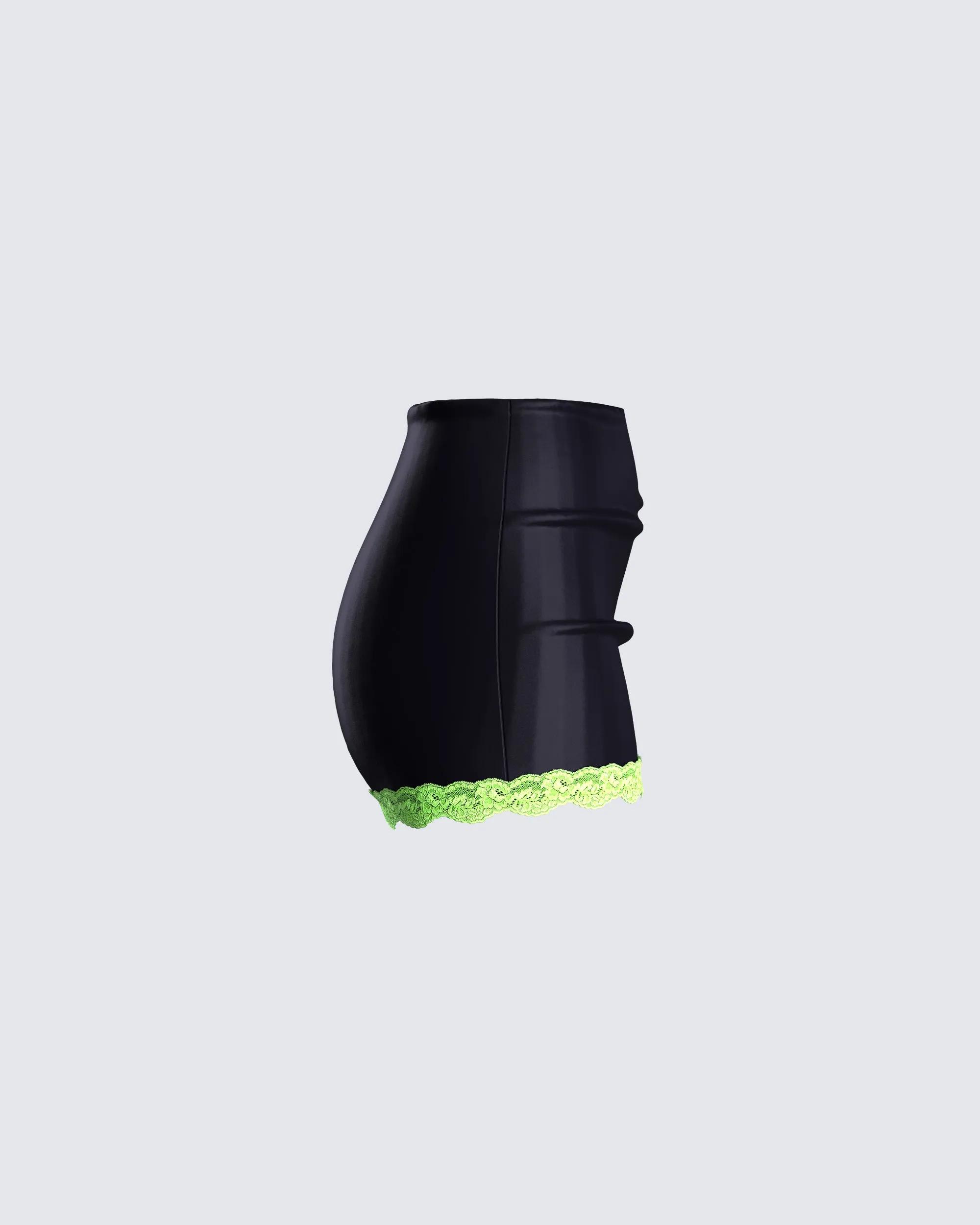 Nadya Black Satin Mini Skirt sold by Finesse product image thumbnail 2