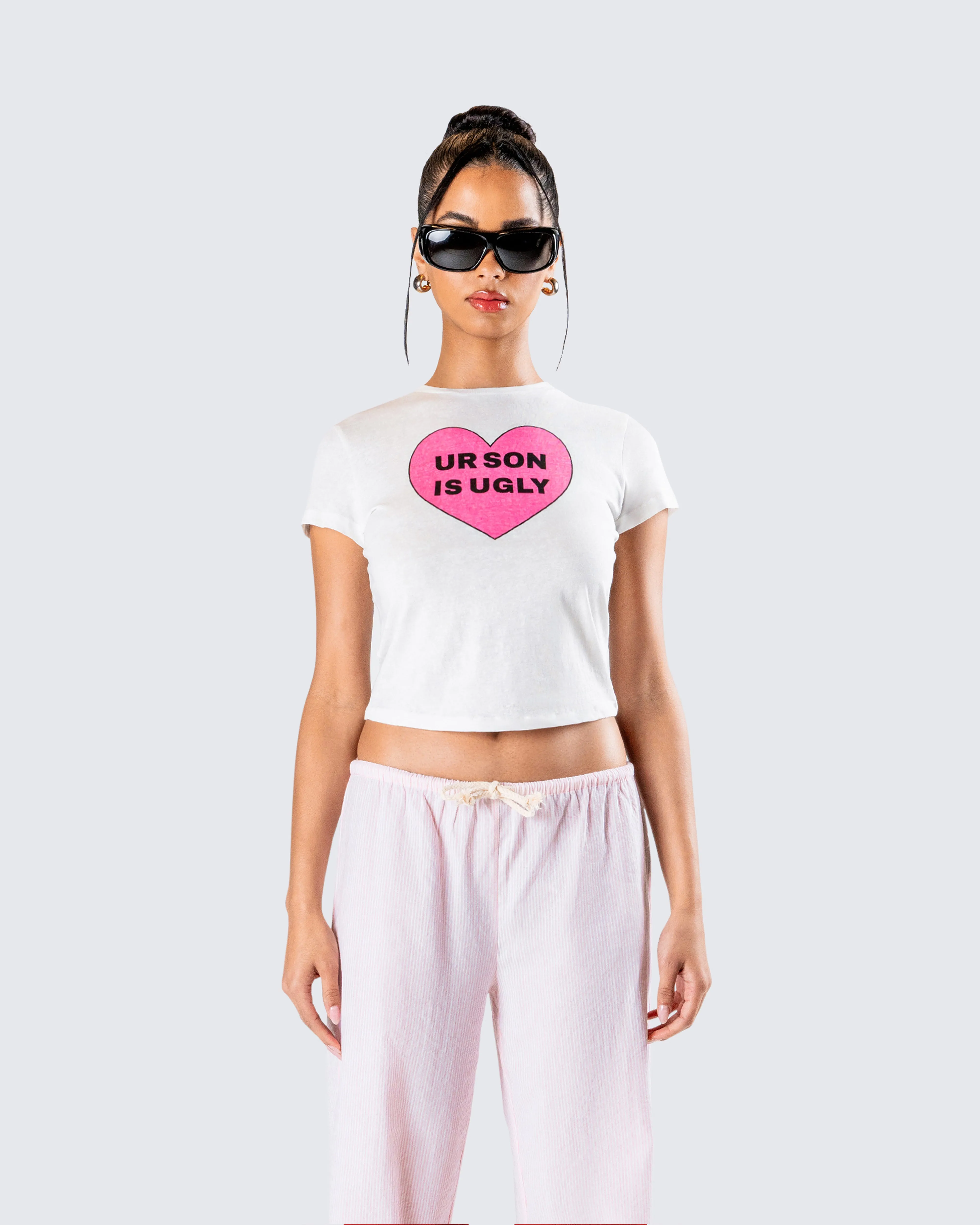 Gwyneth White Jersey Graphic Top sold by Finesse product image thumbnail 4